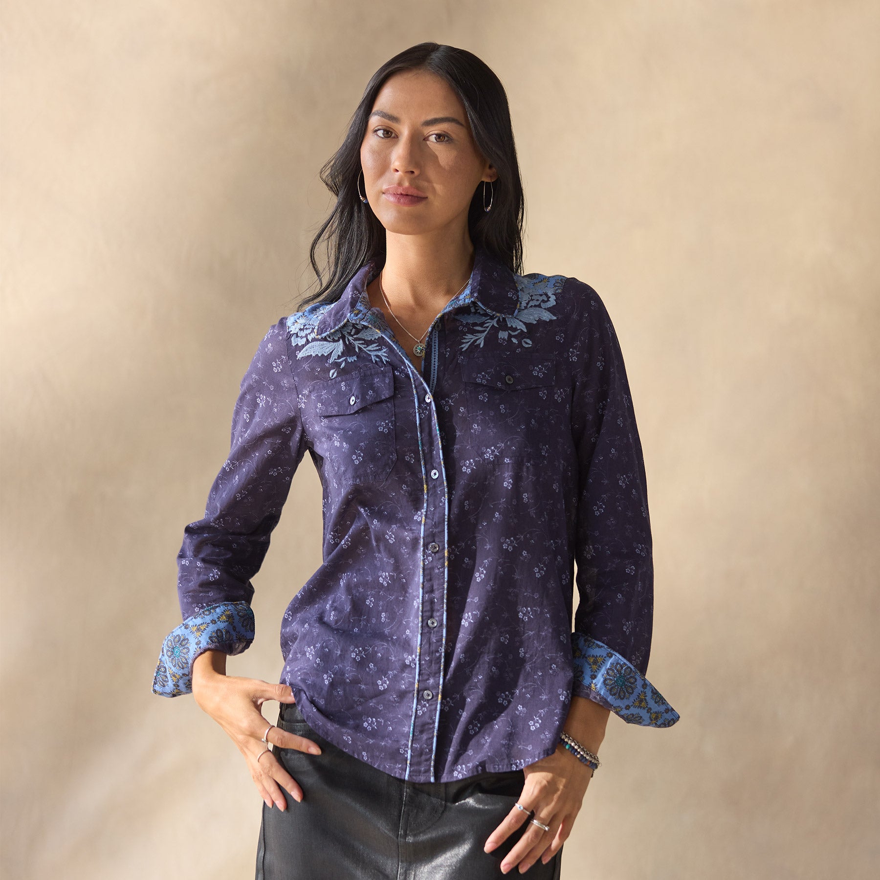 sundance-Joyous Day Shirt, Petite-Sundance Outlet