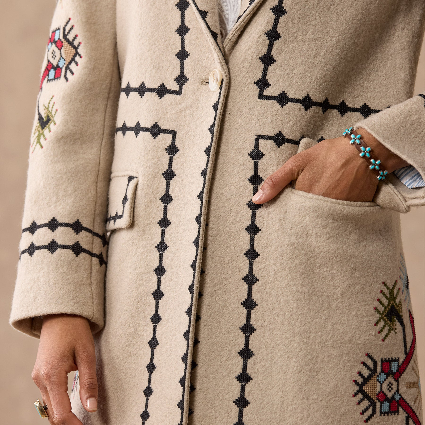 sundance-Cardiff Folk Coat, Petite-Sundance Outlet