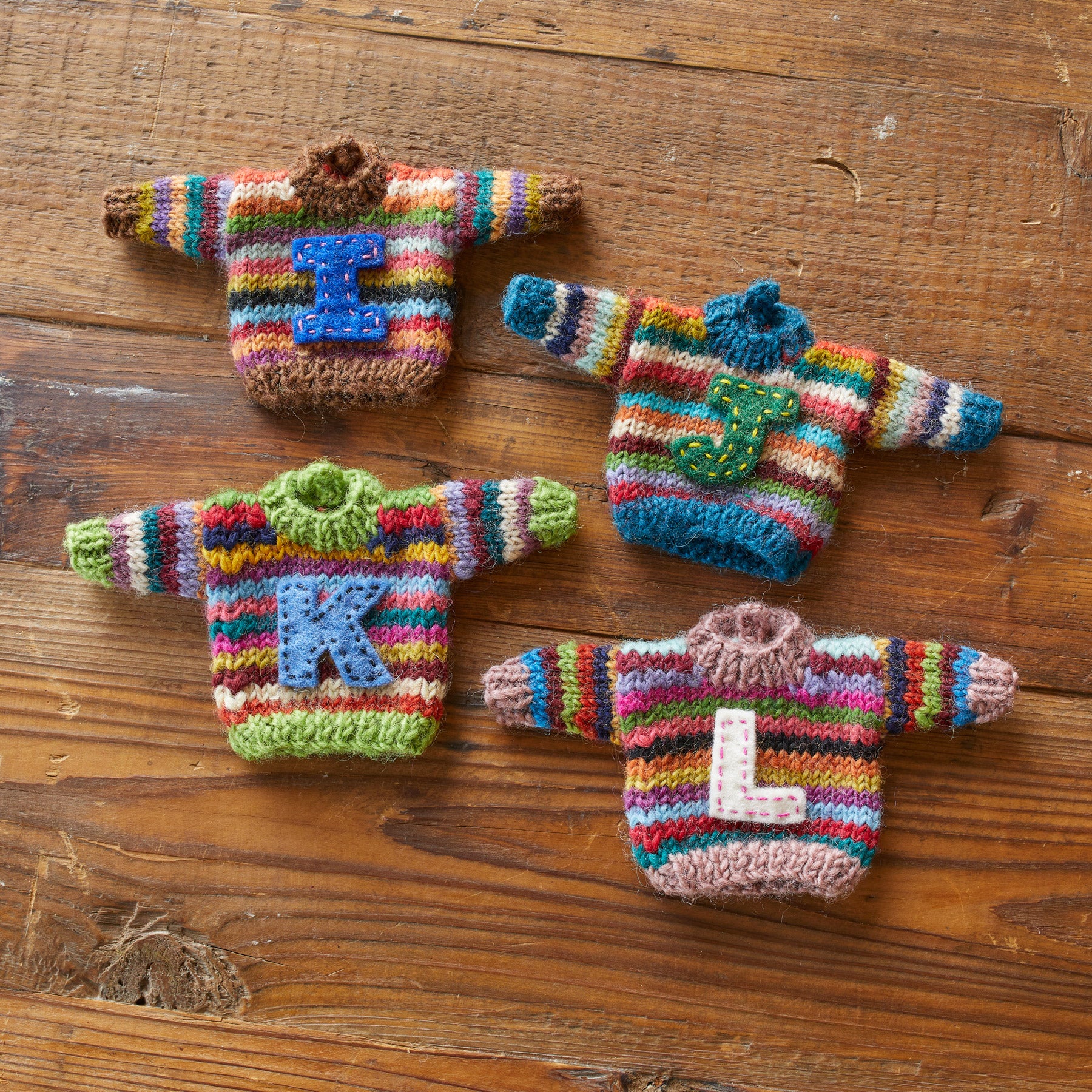 sundance-Striped Initial Sweater Ornament-Sundance Outlet