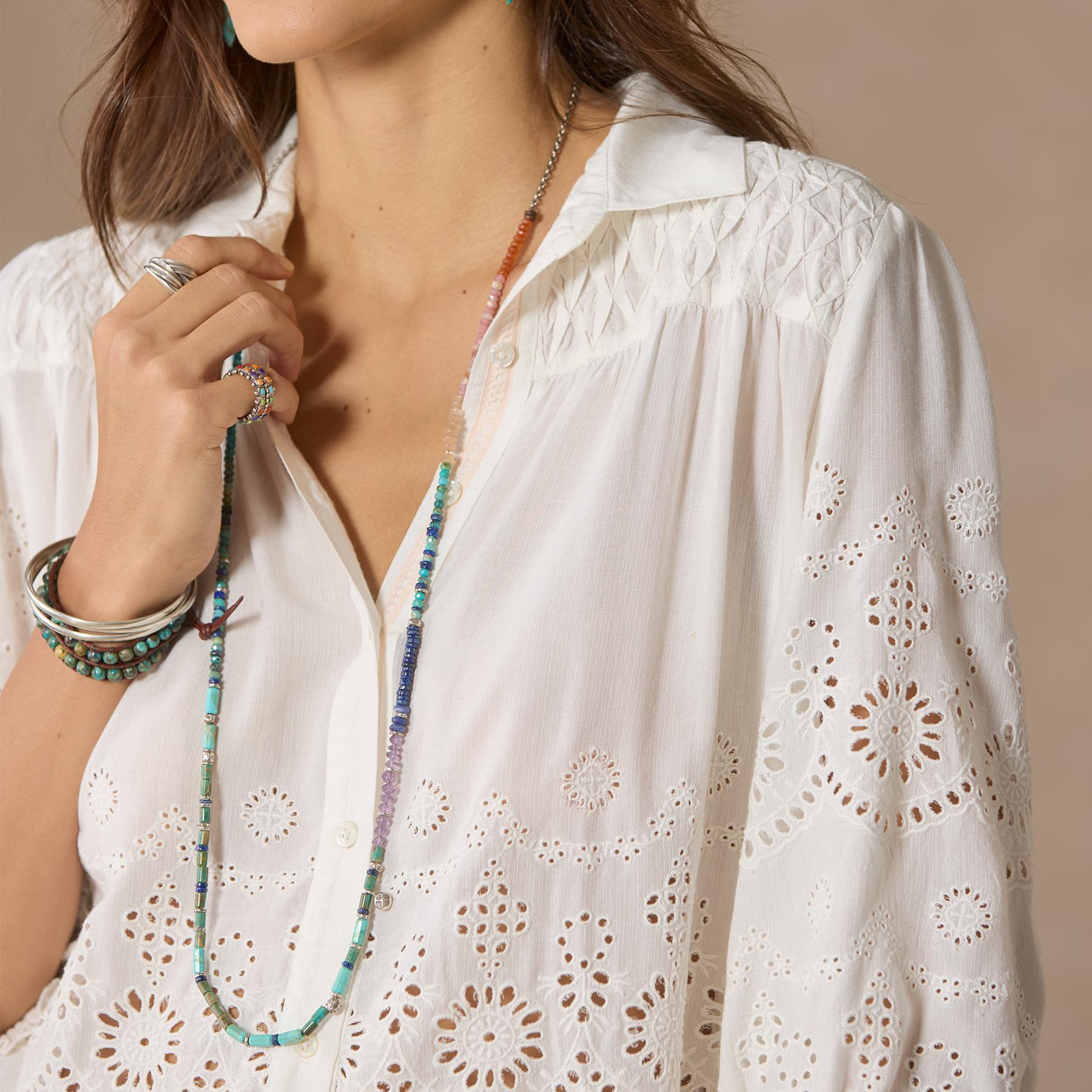 sundance-Arabella Eyelet Shirt, Petite-Sundance Outlet