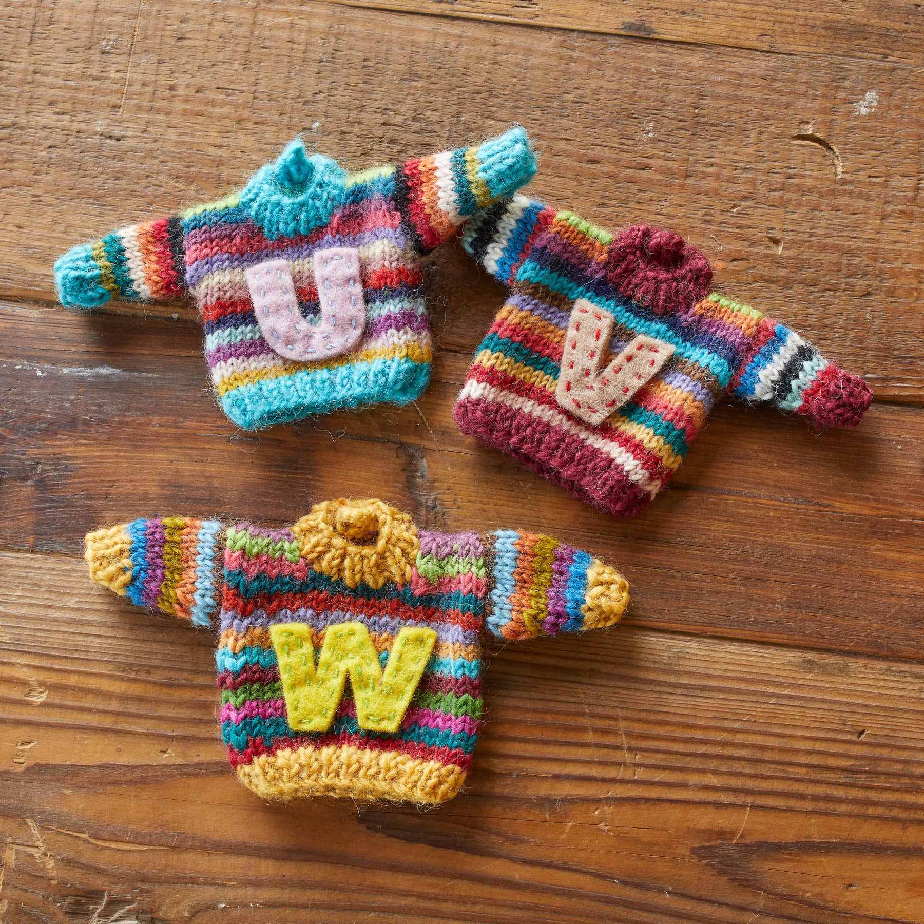sundance-Striped Initial Sweater Ornament-Sundance Outlet