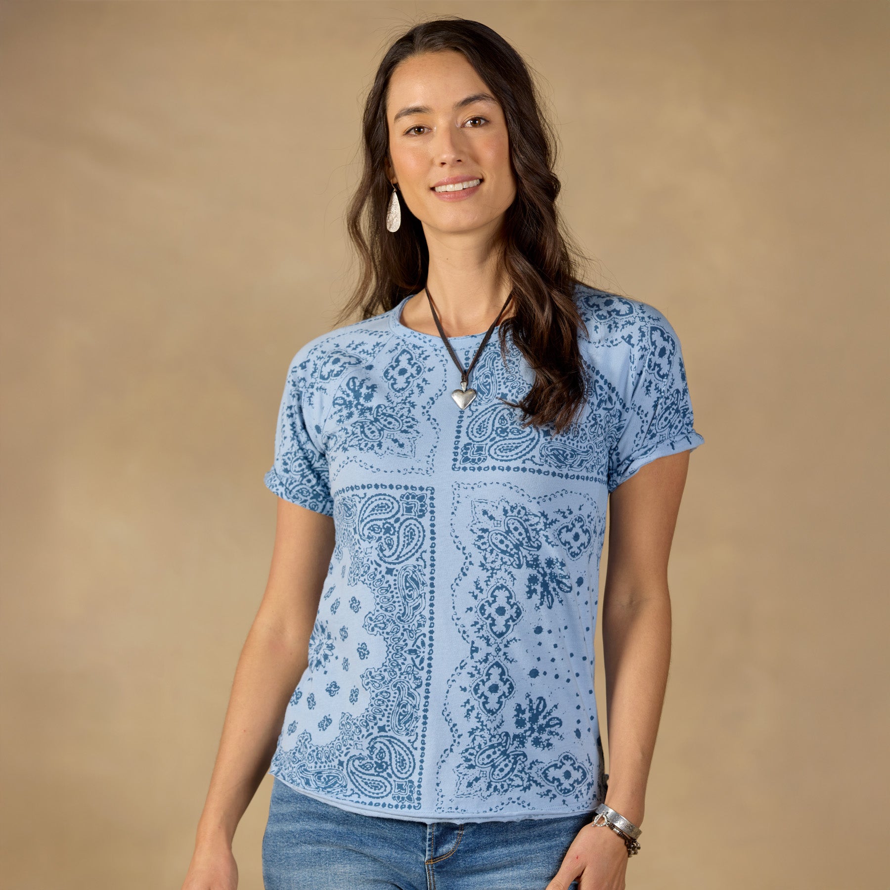 sundance-Miranda Bandana Tee-Sundance Outlet