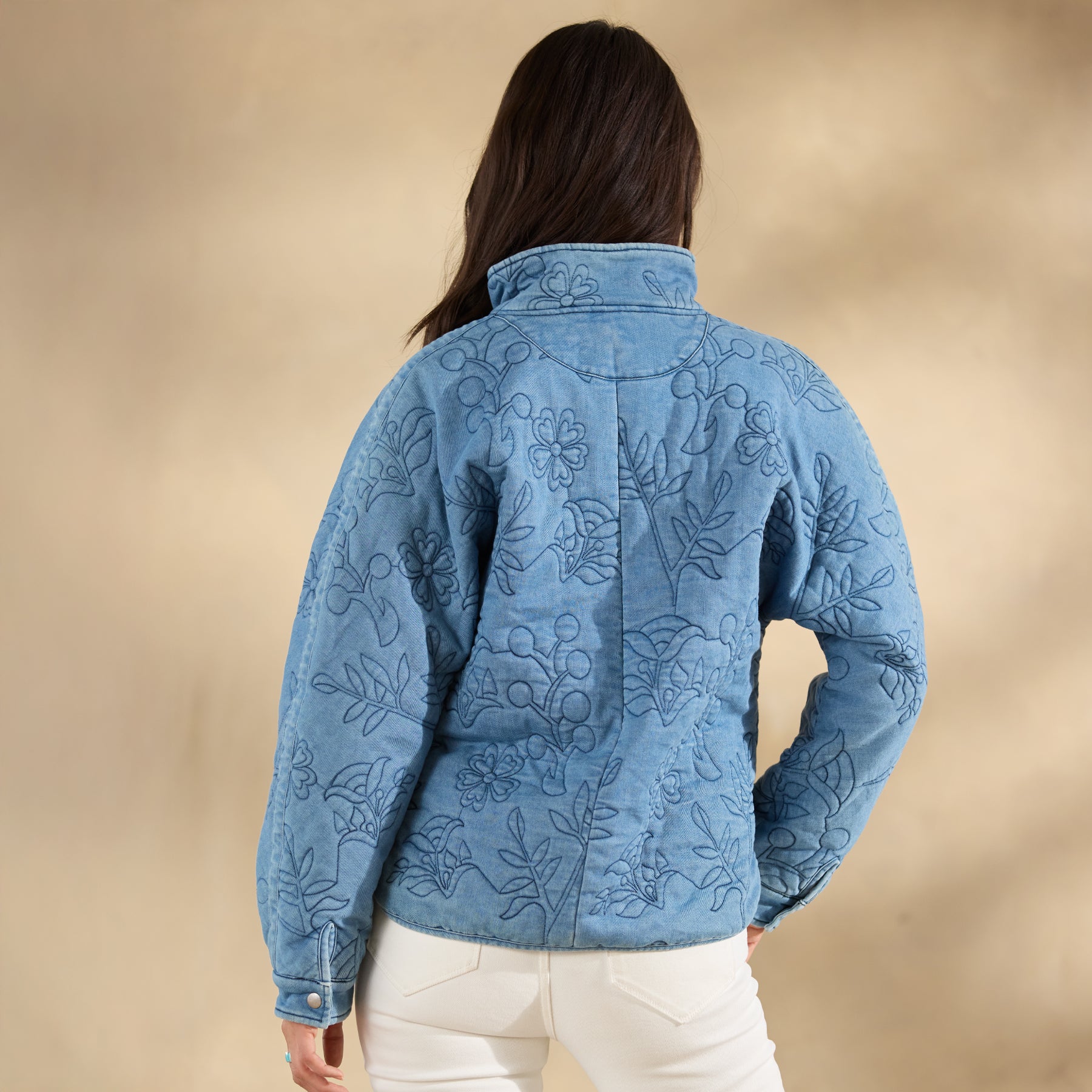 sundance-Nova Quilted Denim Jacket-Sundance Outlet