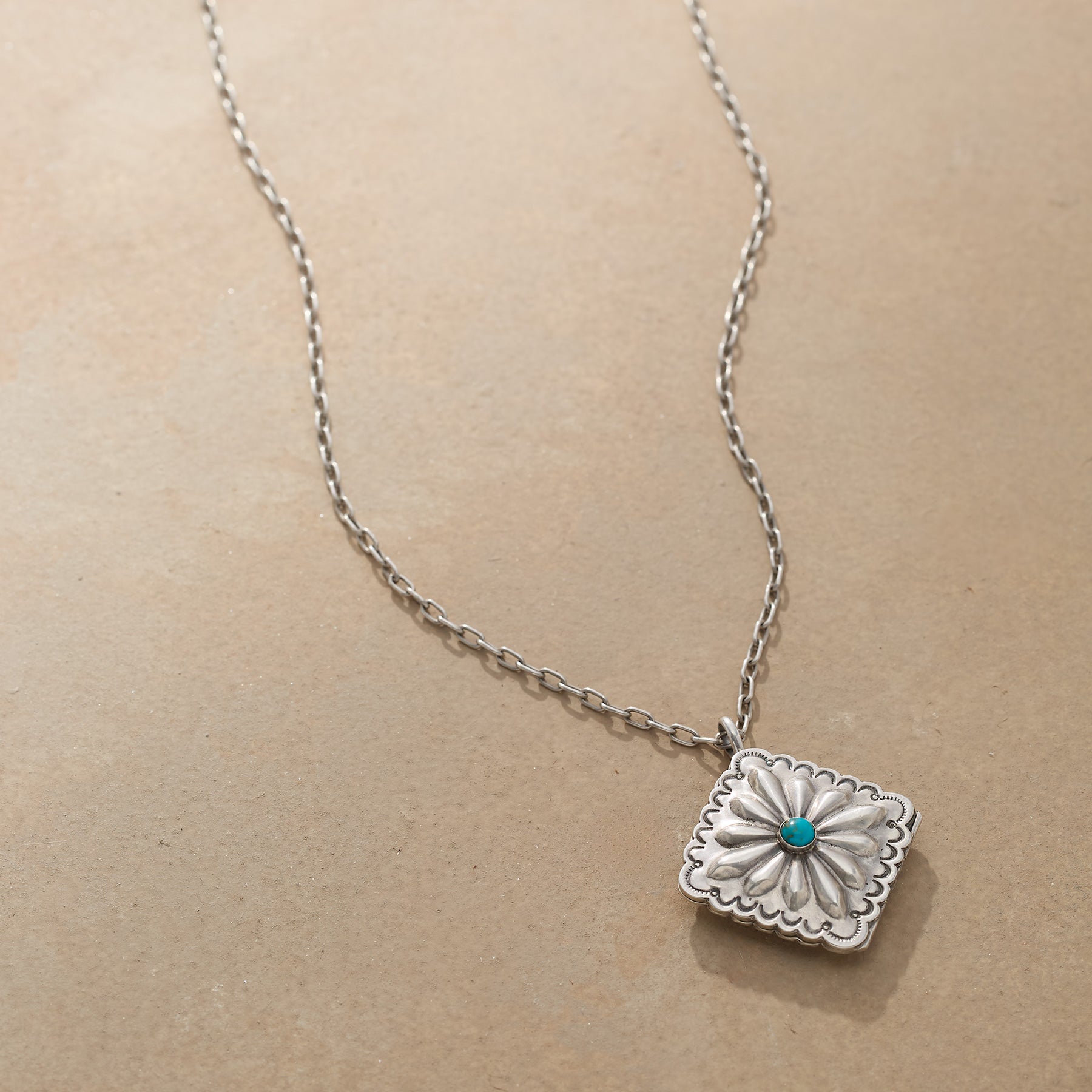 sundance-Concho Locket Necklace-Sundance Outlet