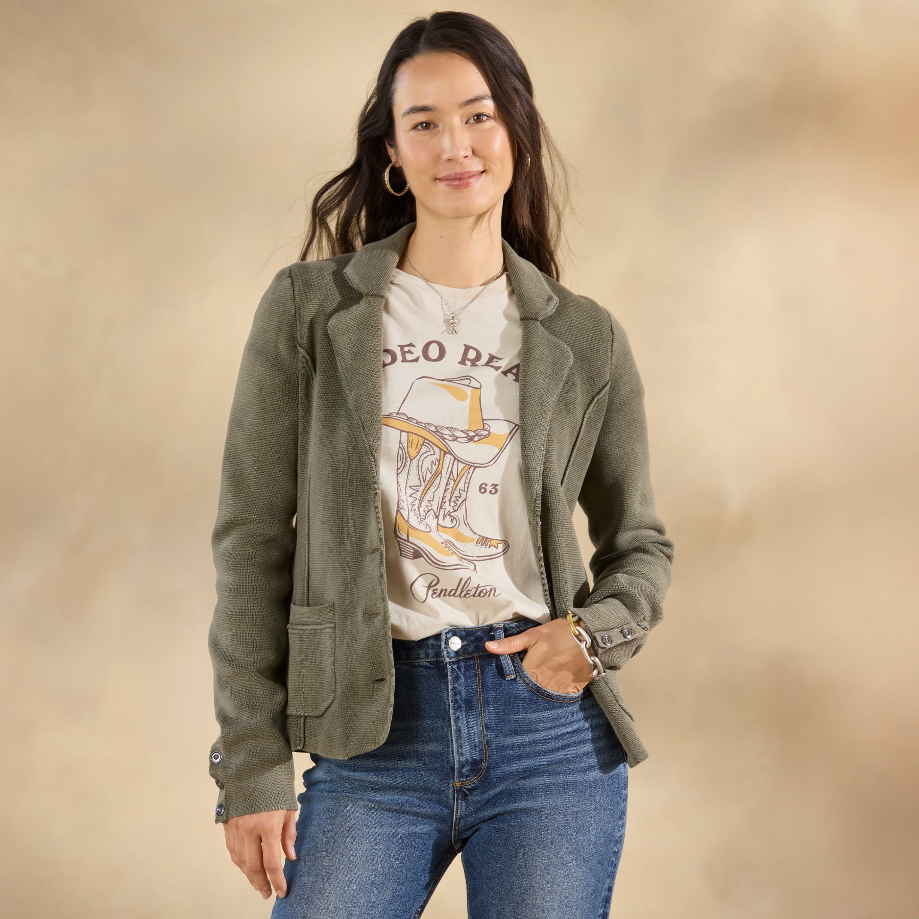 sundance-Horizon Sweater Blazer, Petite-Sundance Outlet