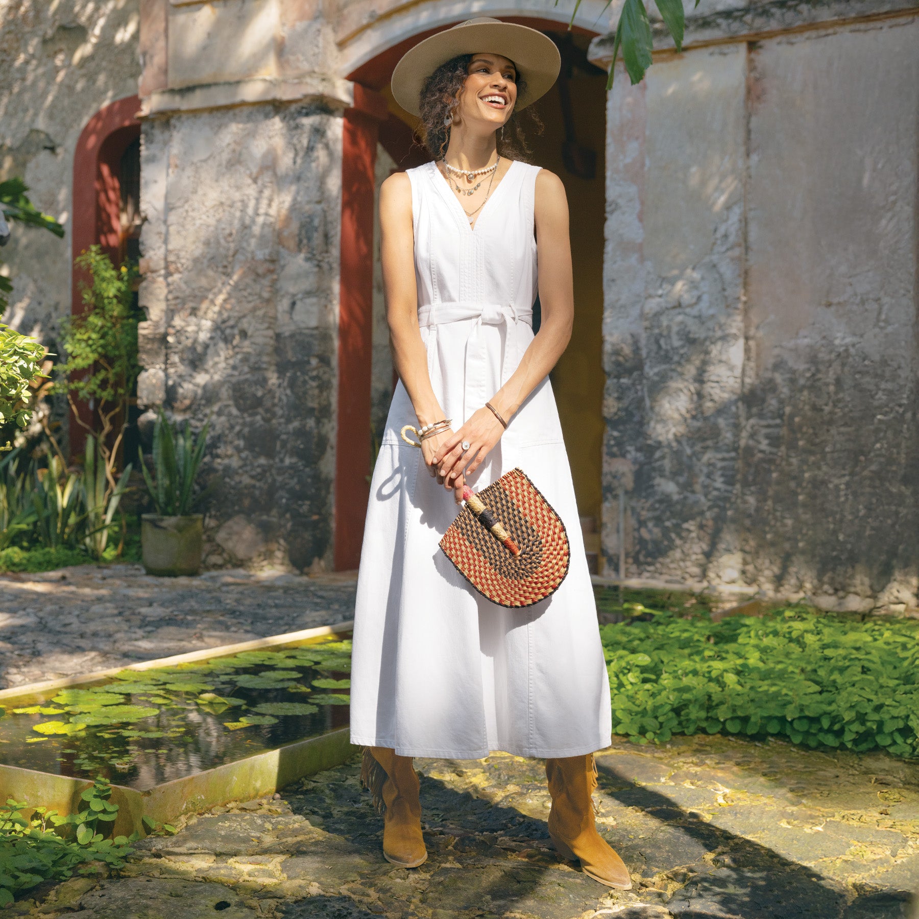 sundance-Poppy Denim Dress, Petite-Sundance Outlet