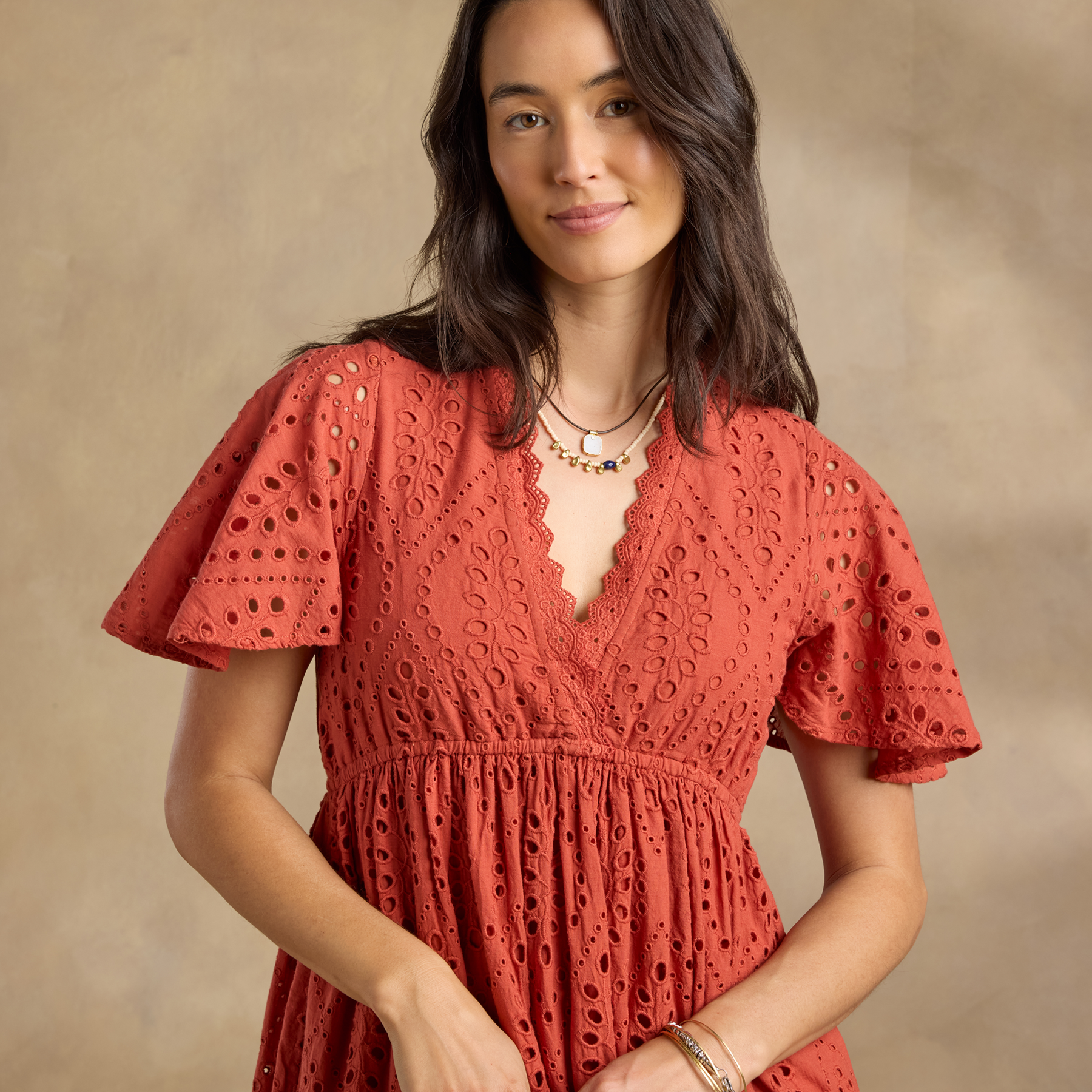 sundance-Avellino Eyelet Dress-Sundance Outlet