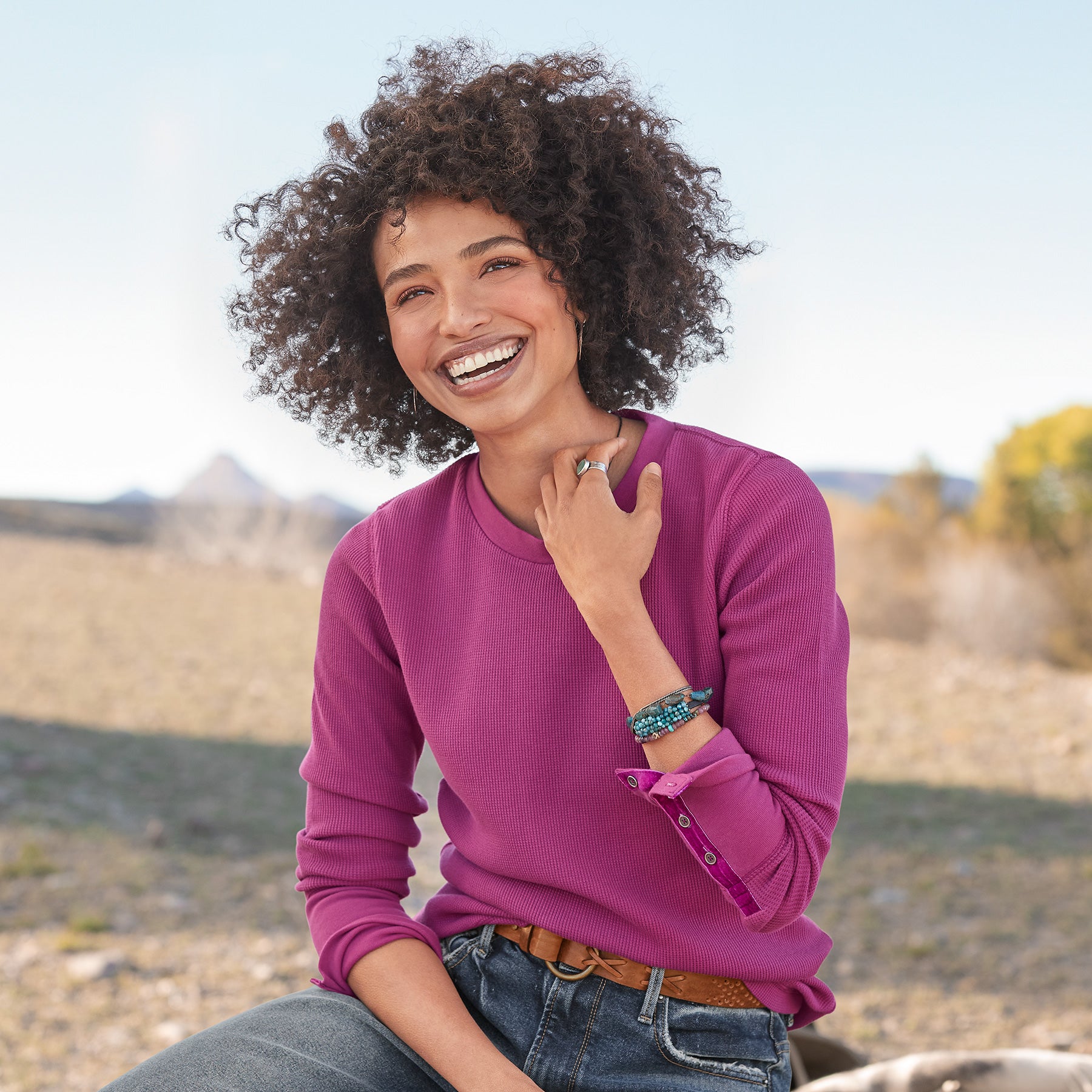 sundance-Crewneck Thermal, Petite-Sundance Outlet