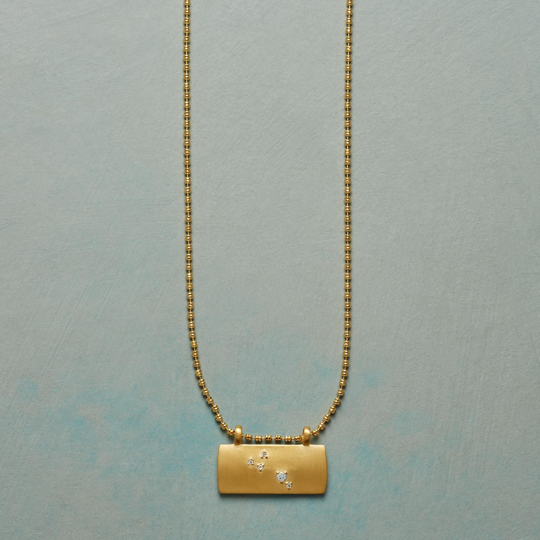 sundance-Gold Plate Astrological Pendant Necklace-Sundance Outlet