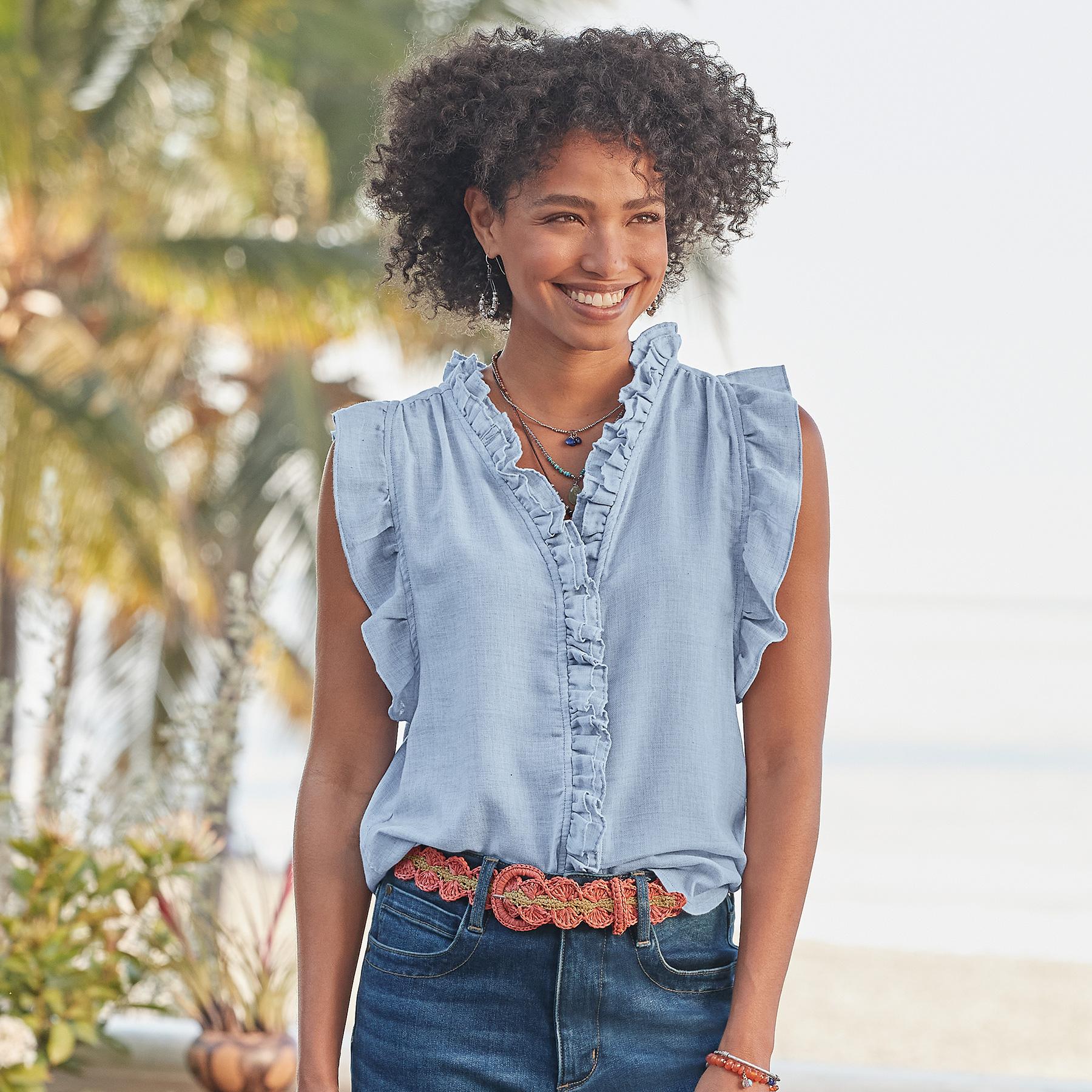 sundance-Milla Chambray Top-Sundance Outlet