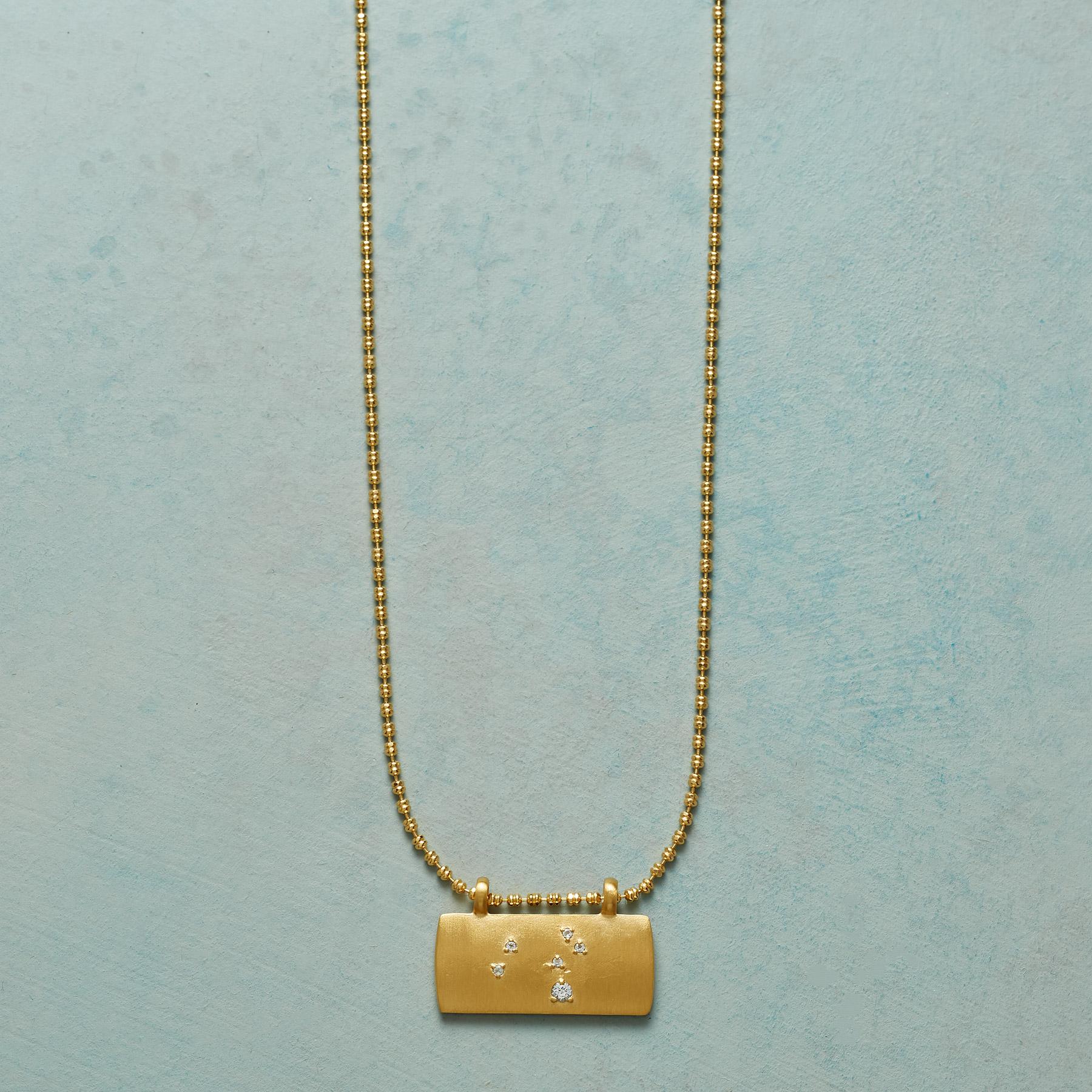 sundance-Gold Plate Astrological Pendant Necklace-Sundance Outlet