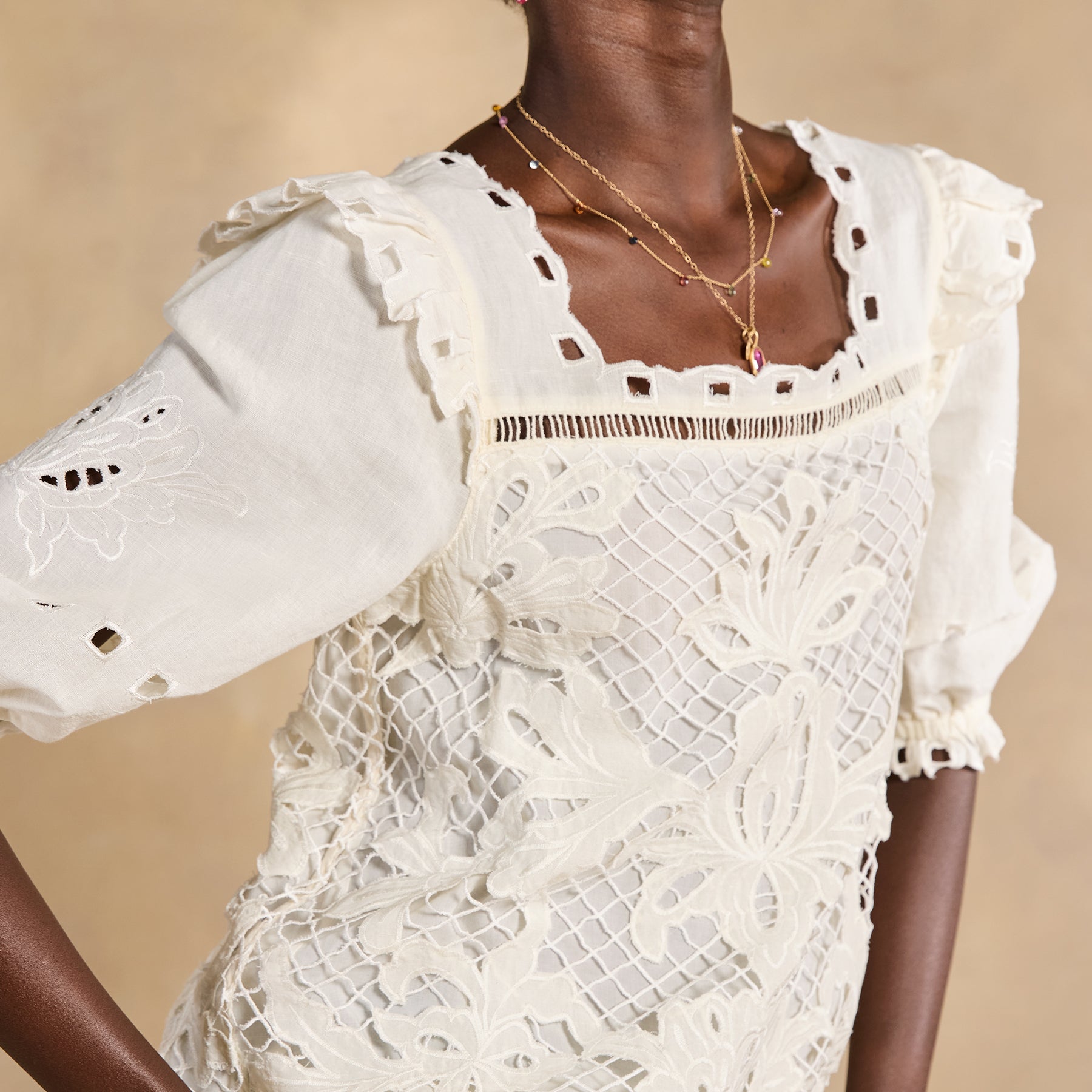 sundance-Altai Gatherings Eyelet Top-Sundance Outlet