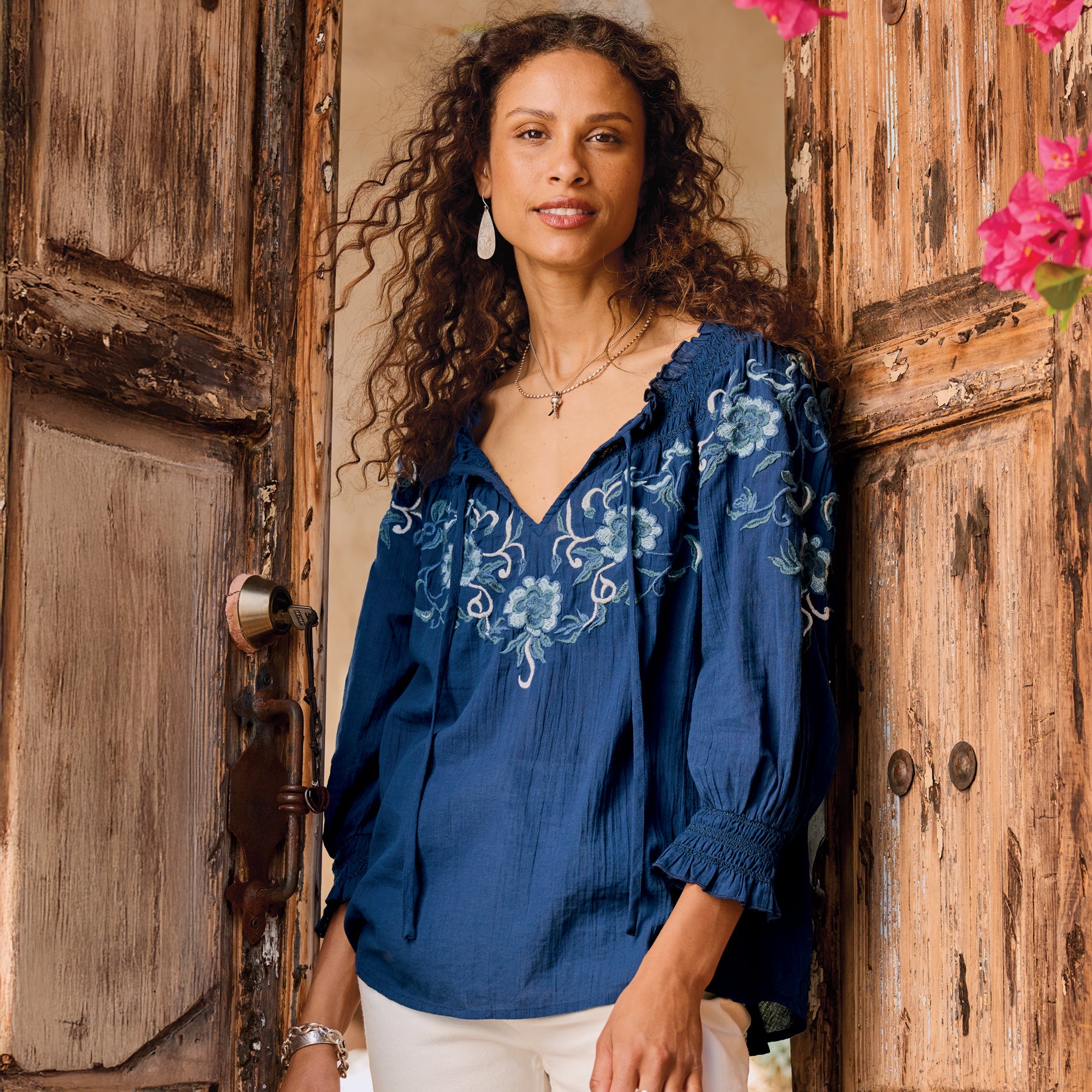 sundance-Junco Floral Top, Petite-Sundance Outlet