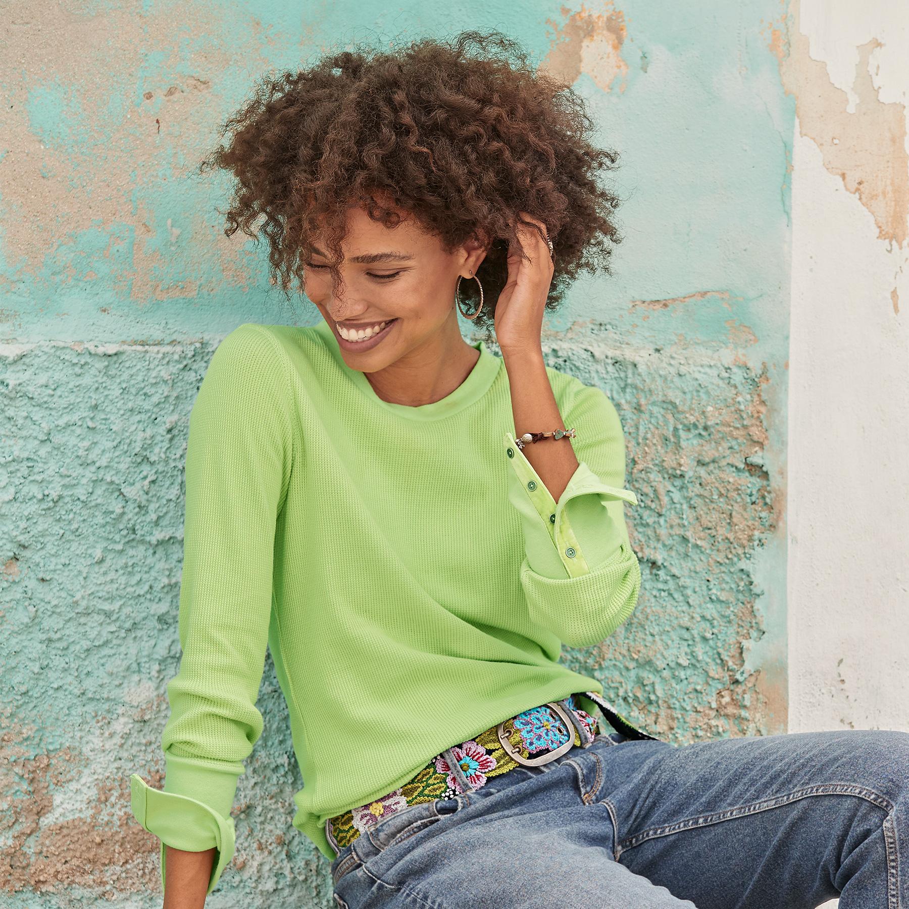 sundance-Crewneck Thermal, Petite-Sundance Outlet