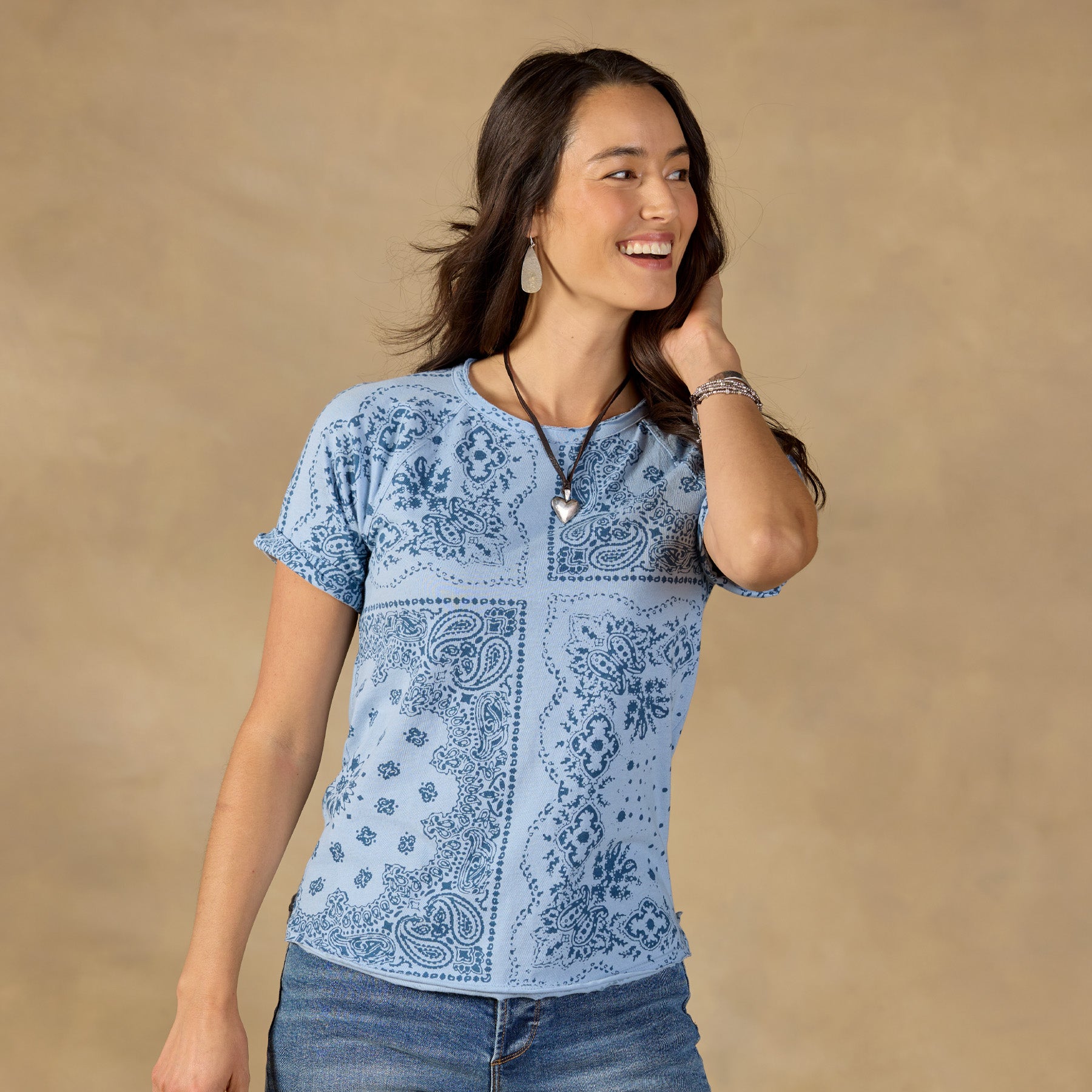 sundance-Miranda Bandana Tee-Sundance Outlet