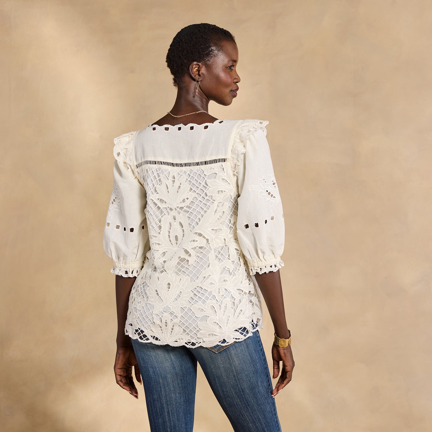 sundance-Altai Gatherings Eyelet Top-Sundance Outlet