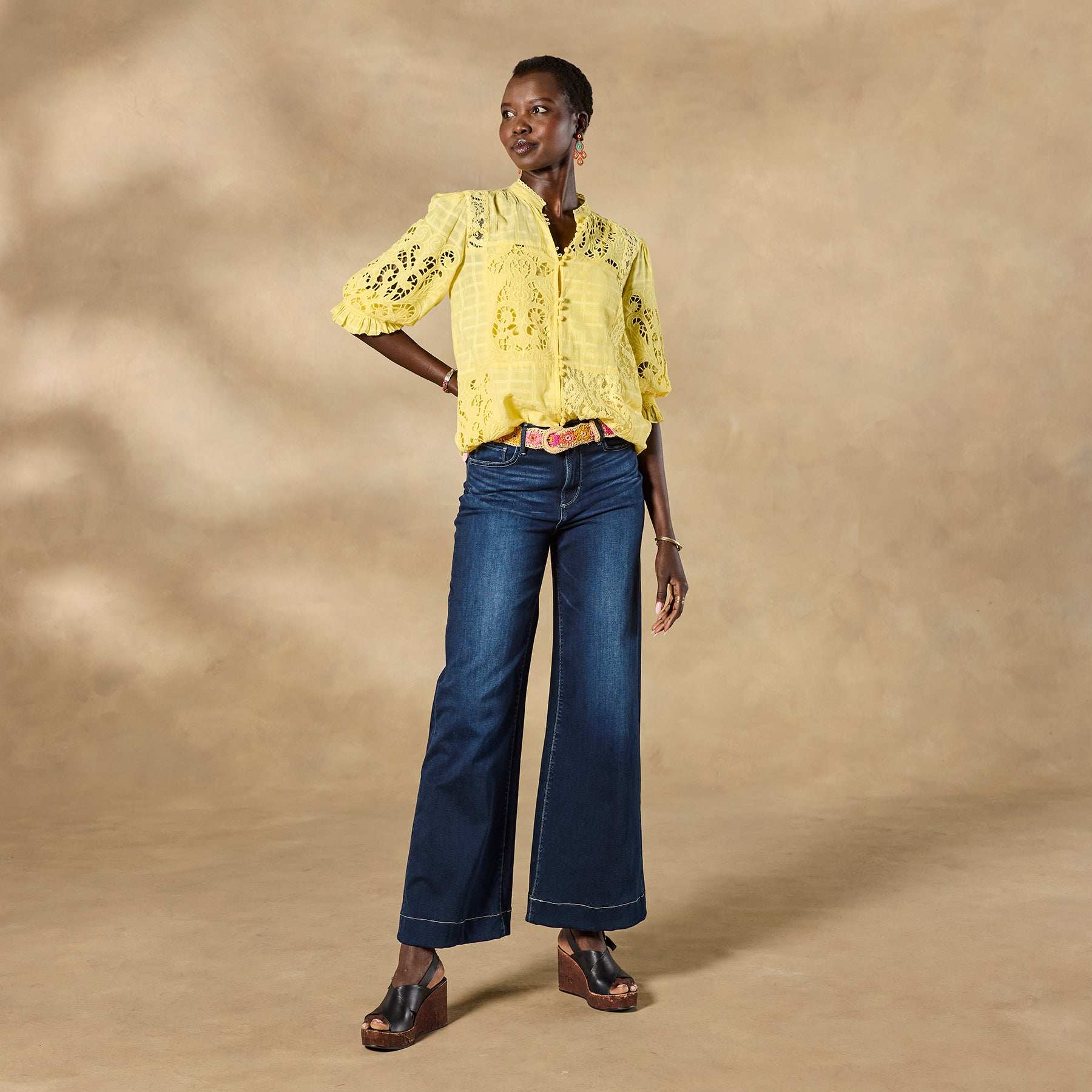 sundance-Garbo Lace Top, Petite-Sundance Outlet