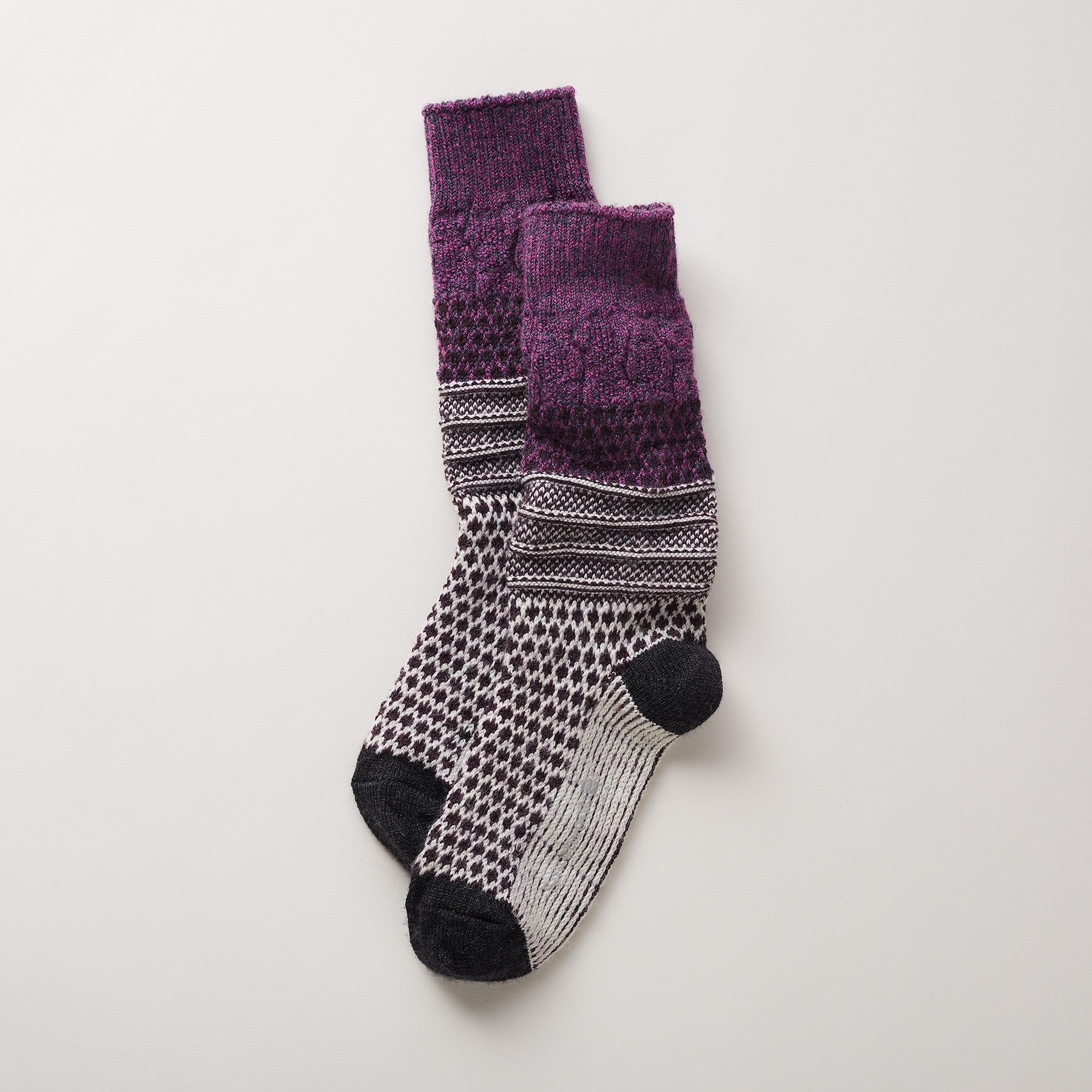 sundance-Popcorn Cable Crew Socks-Sundance Outlet