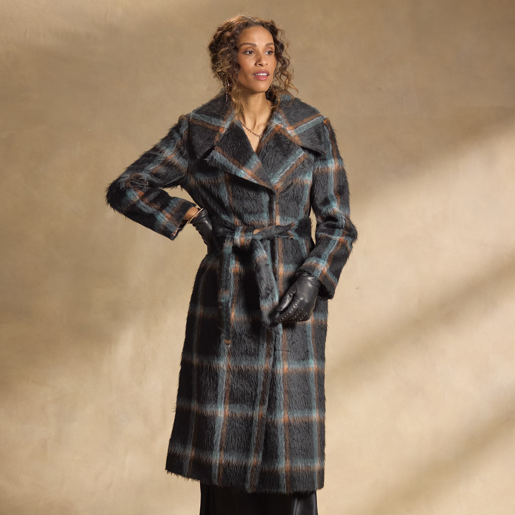 sundance-Rosemarie Plaid Coat, Petite-Sundance Outlet