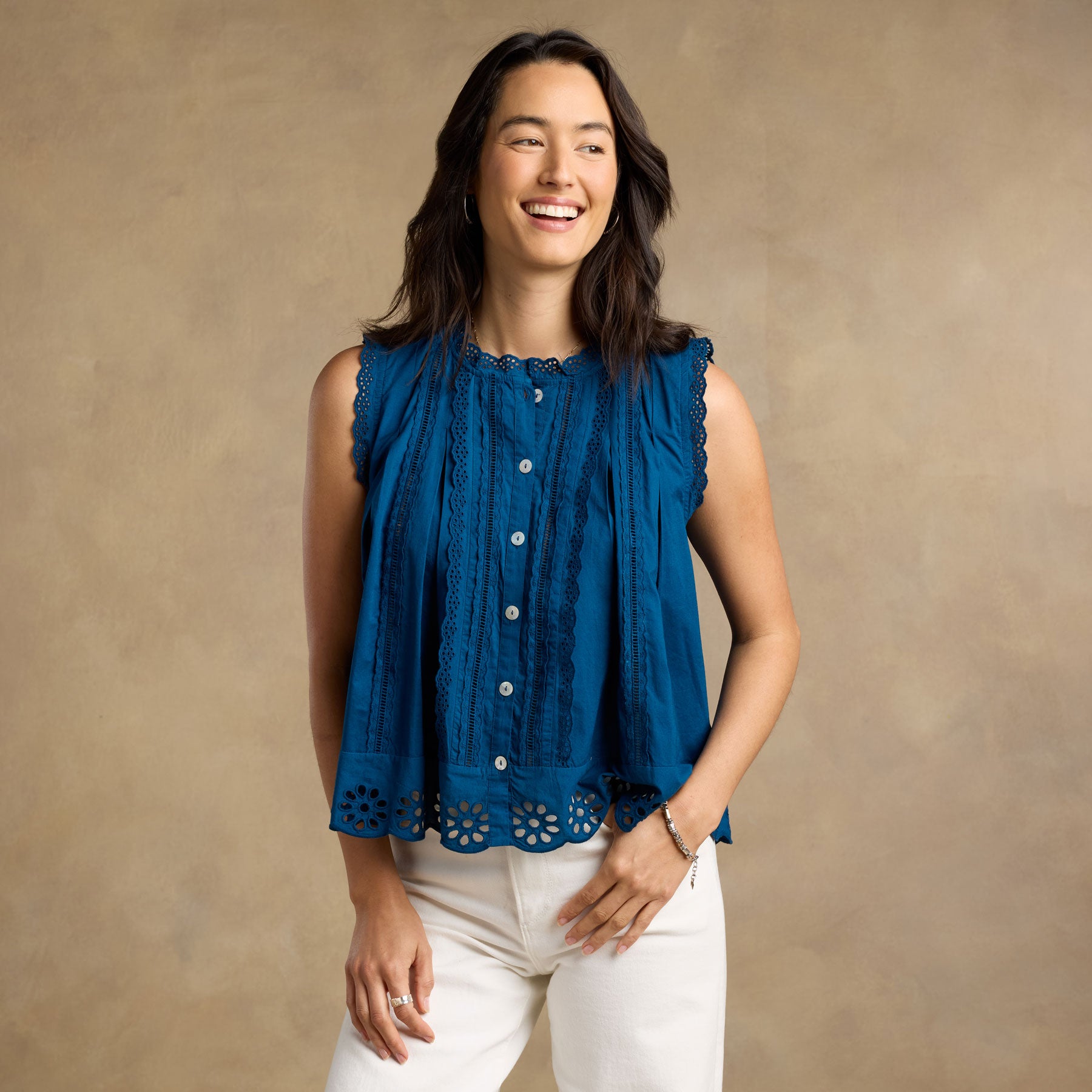 sundance-Malia Eyelet Top-Sundance Outlet