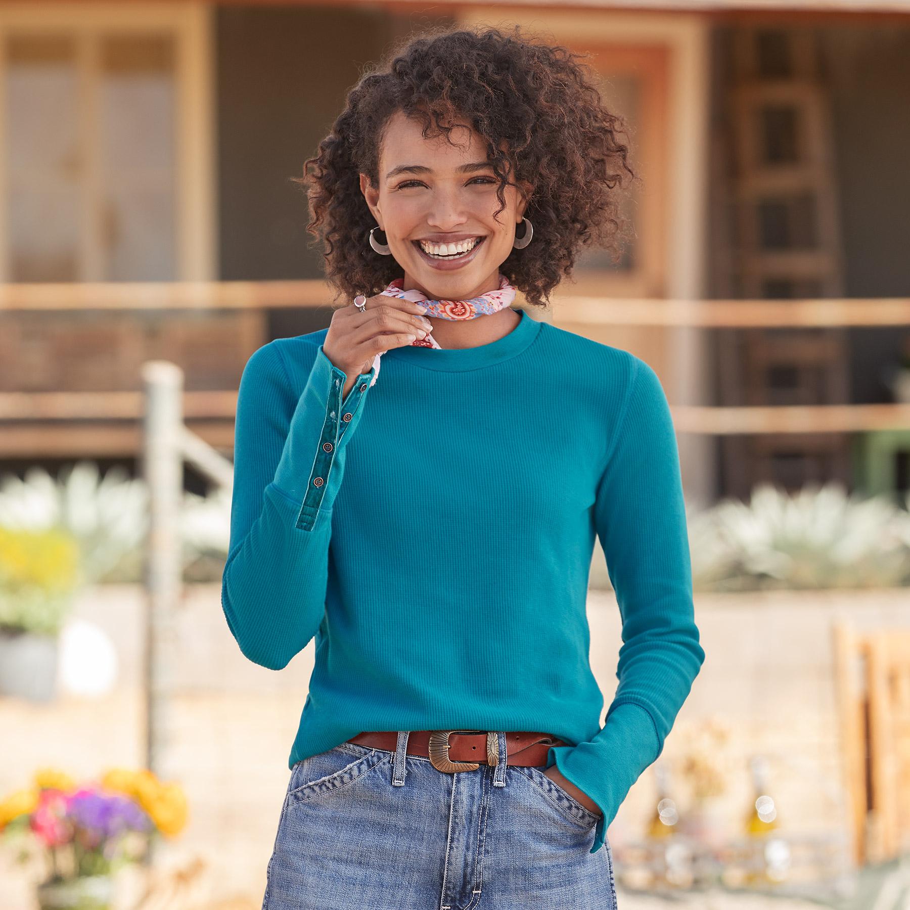 sundance-Crewneck Thermal, Petite-Sundance Outlet