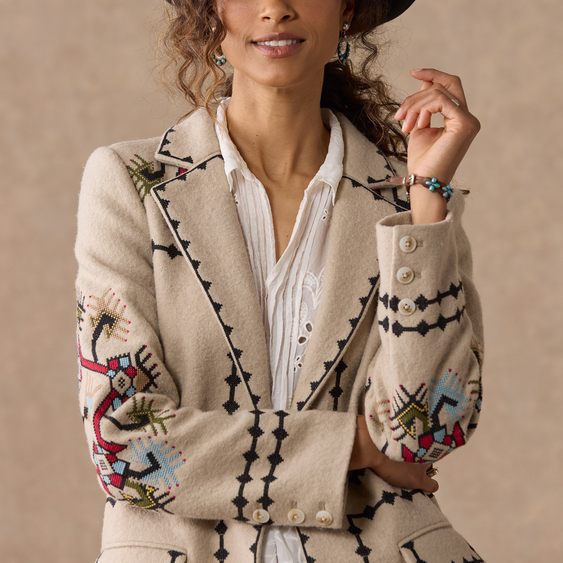 sundance-Cardiff Folk Coat, Petite-Sundance Outlet