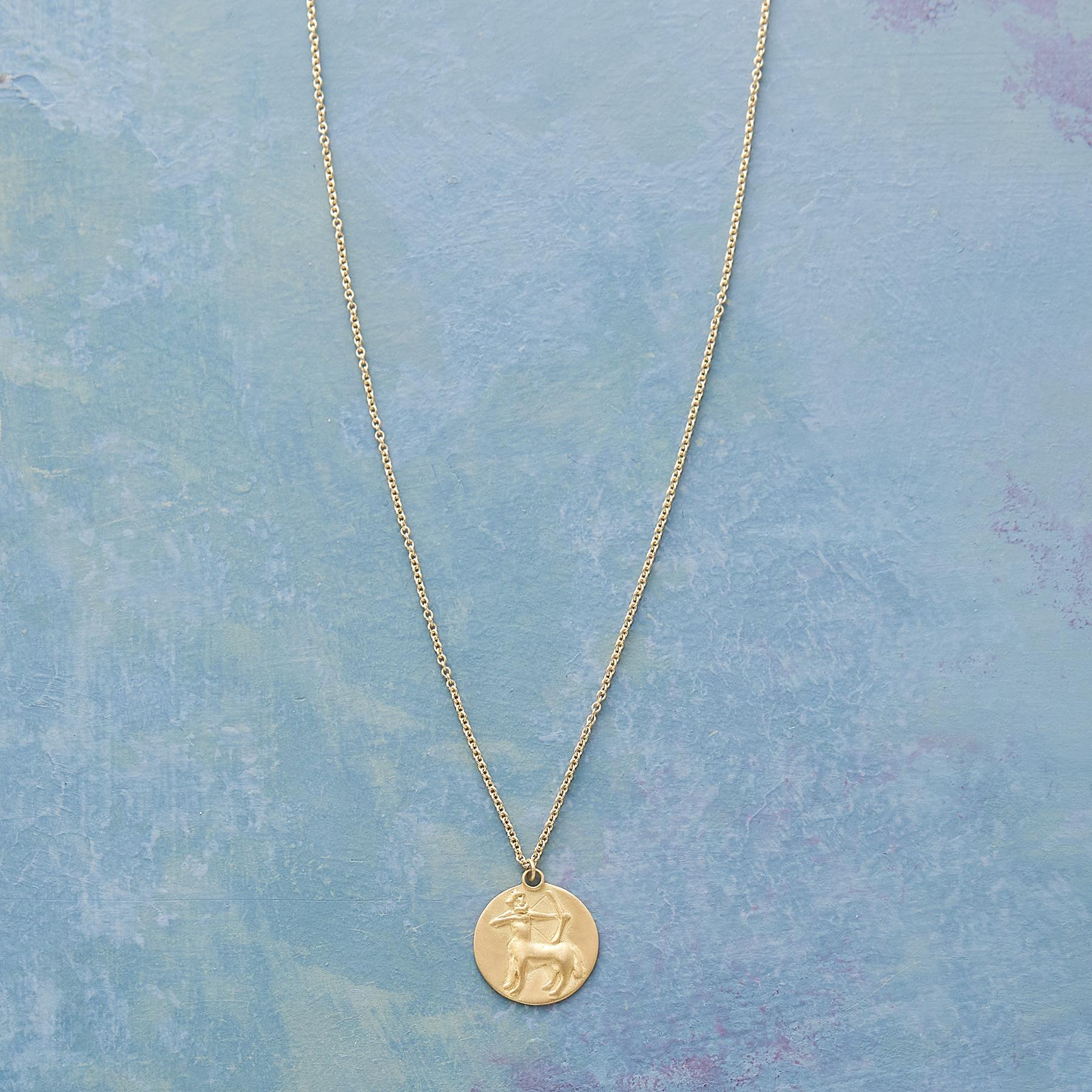 sundance-Bas Relief Zodiac Necklace-Sundance Outlet