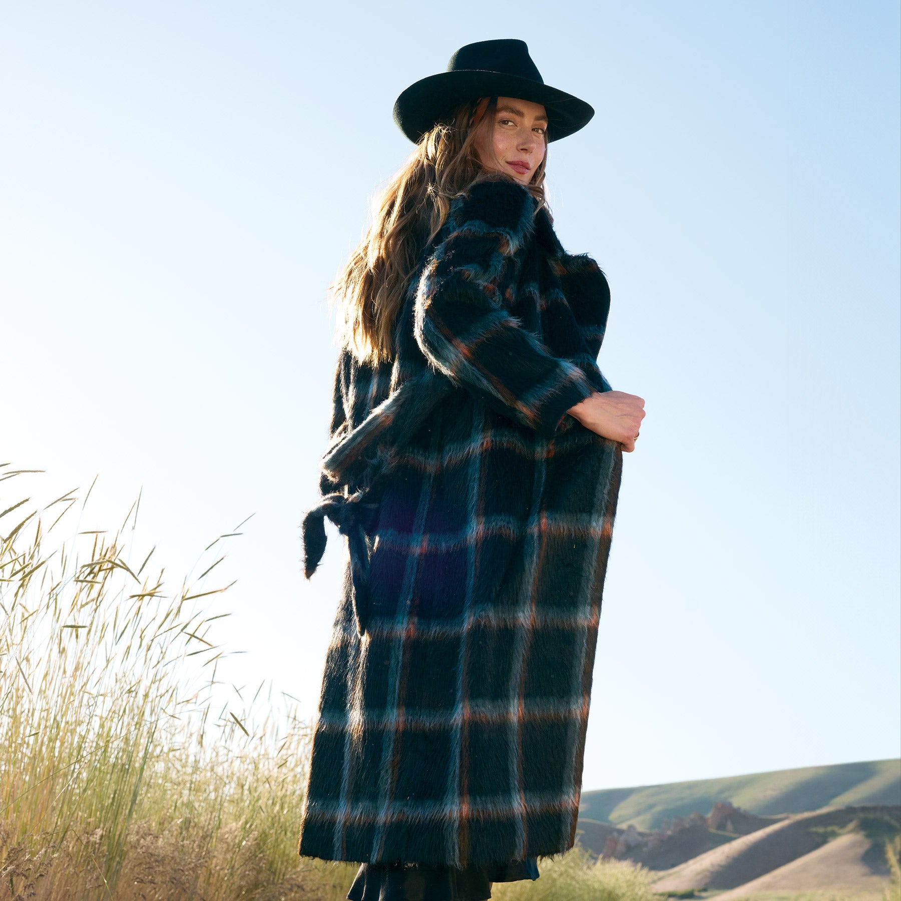 sundance-Rosemarie Plaid Coat, Petite-Sundance Outlet