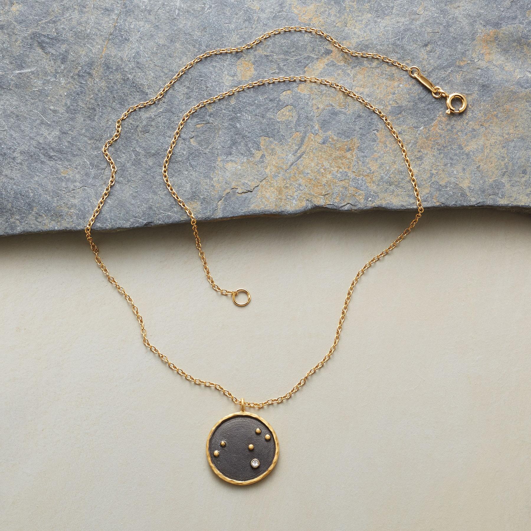 sundance-Gold Plate Zodiac Constellation Necklace-Sundance Outlet