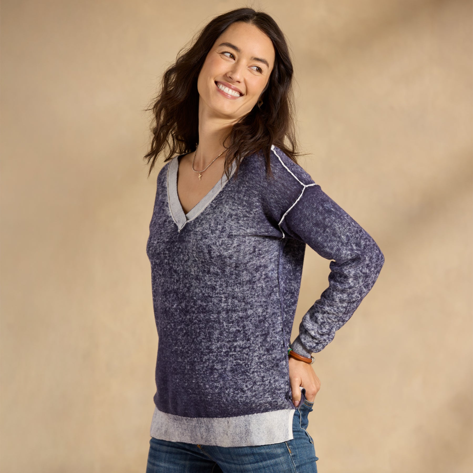 sundance-Samantha V-Neck Sweater, Petite-Sundance Outlet