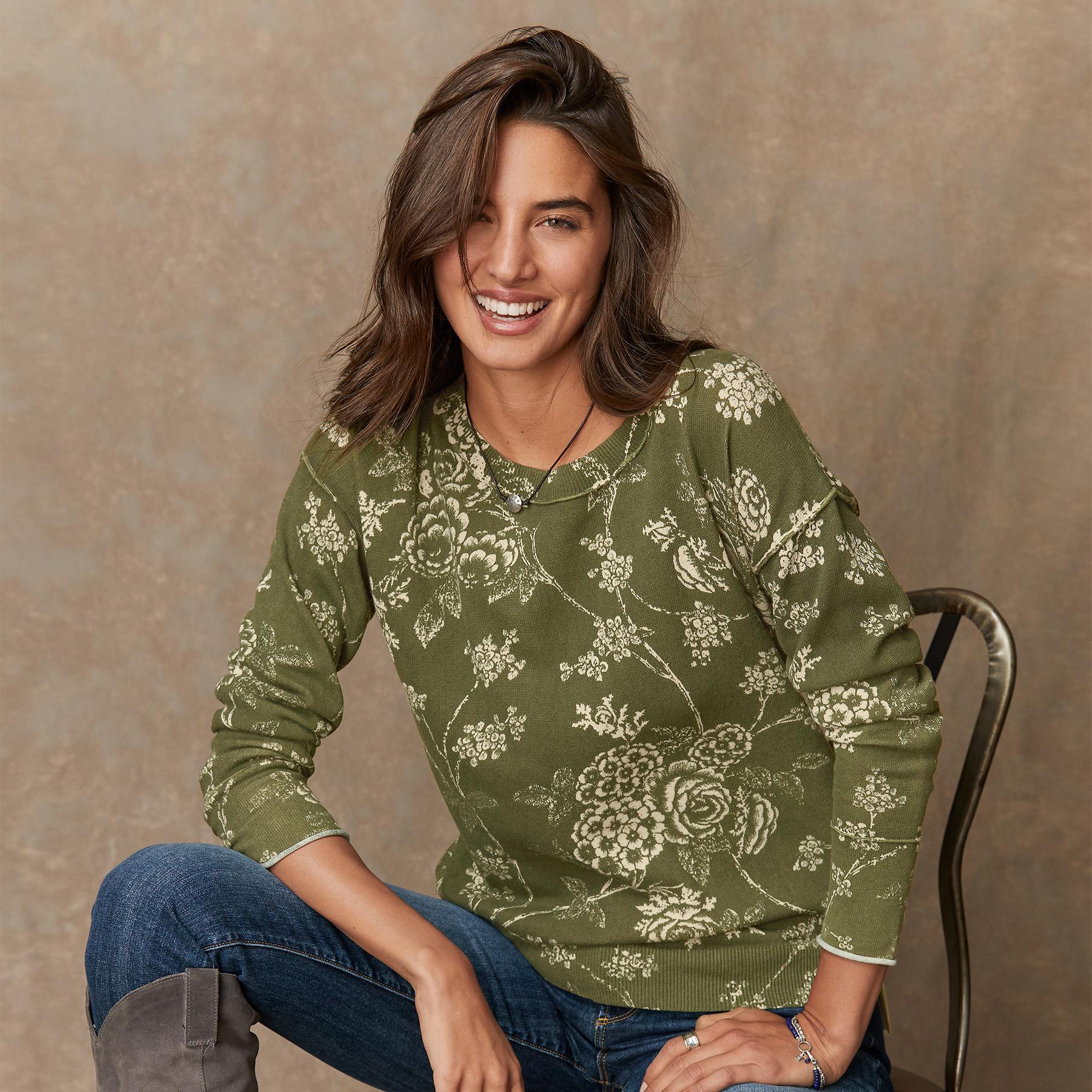 sundance-Inti Floral Sweater, Petite-Sundance Outlet