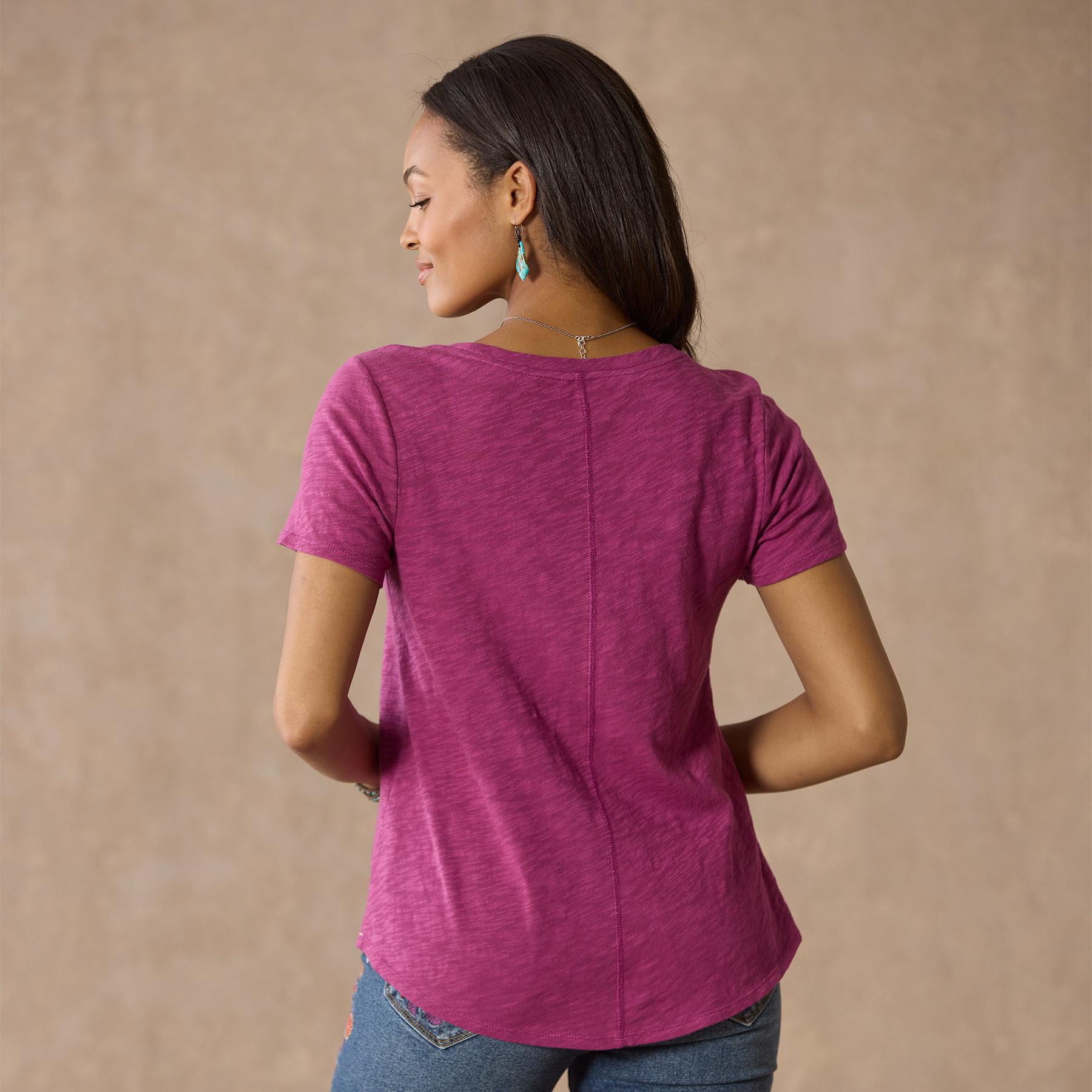 sundance-Ultimate Airy Slub Scoopneck Tee-Sundance Outlet