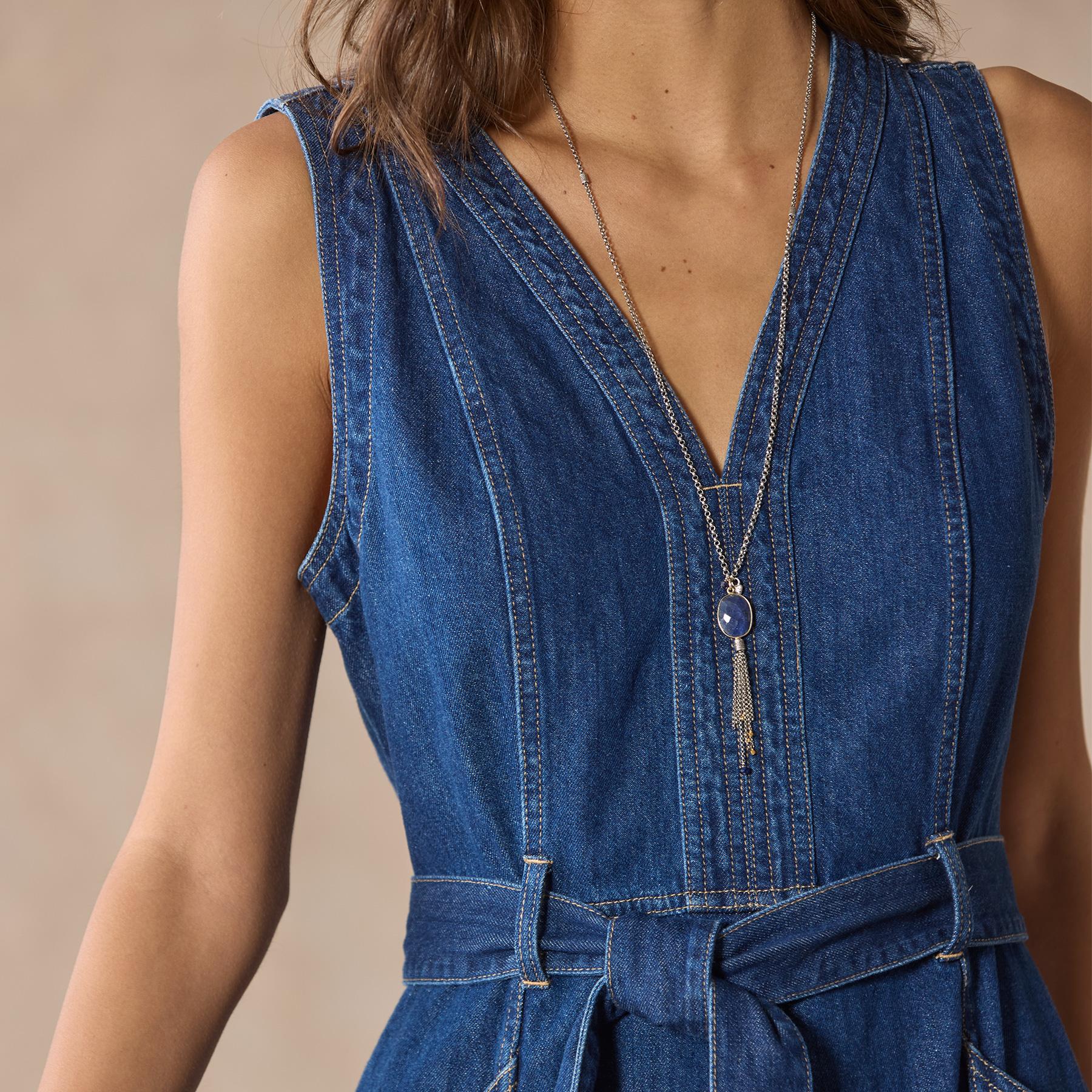 sundance-Poppy Denim Dress, Petite-Sundance Outlet