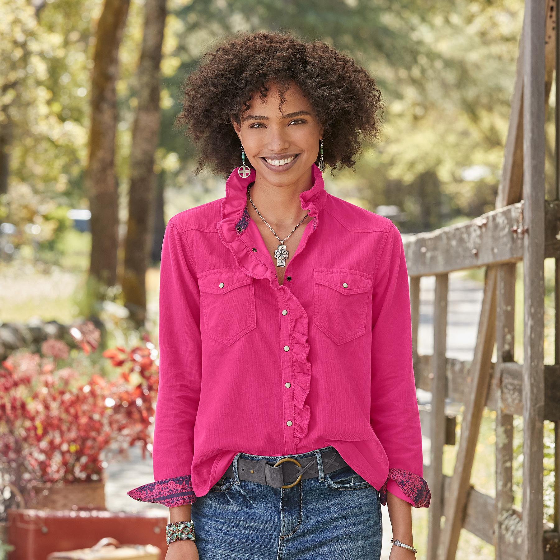 sundance-Ombeline Corduroy Shirt, Petite-Sundance Outlet