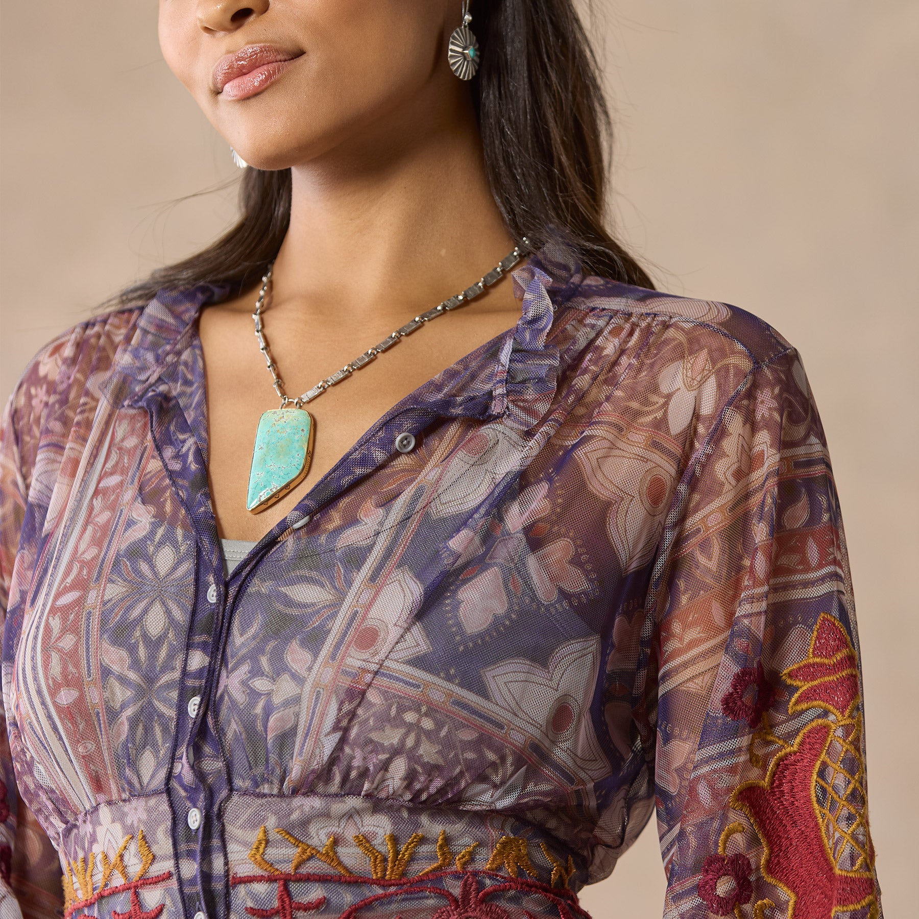 sundance-Duana Mesh Dress, Petite-Sundance Outlet