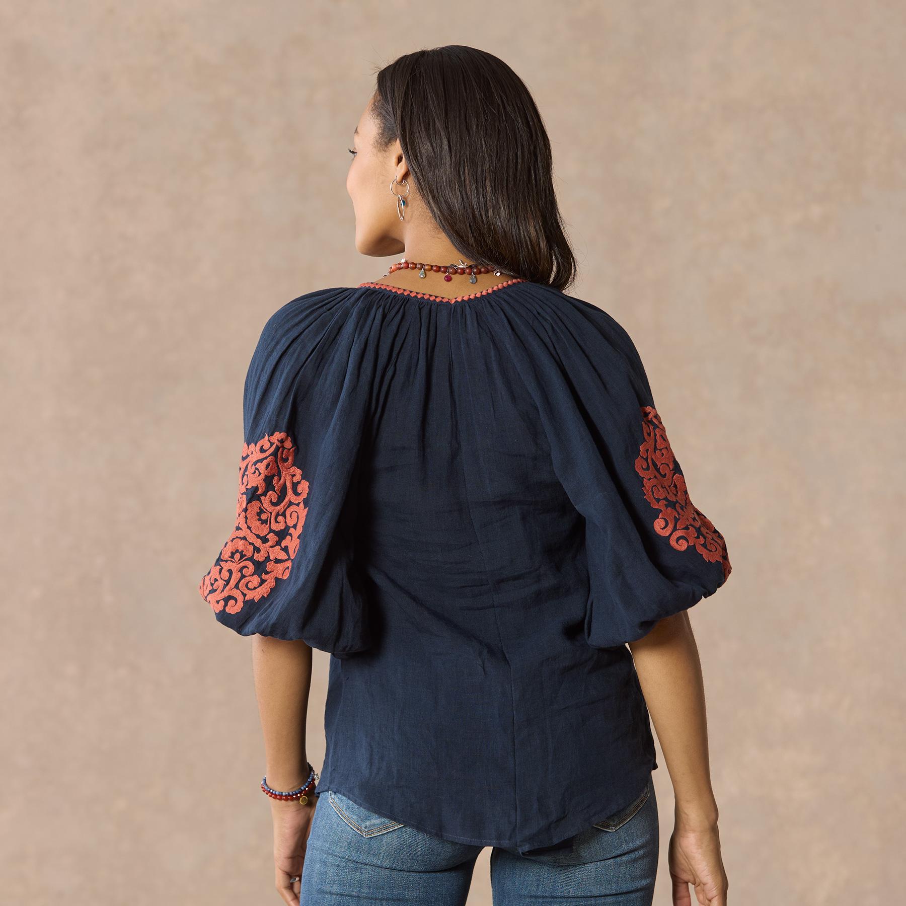 sundance-Tahiti Embroidered Top-Sundance Outlet