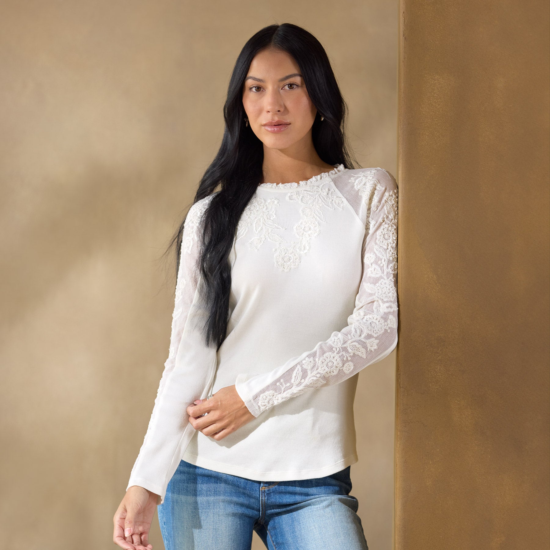 sundance-Josephine Embroidered Top, Petite-Sundance Outlet