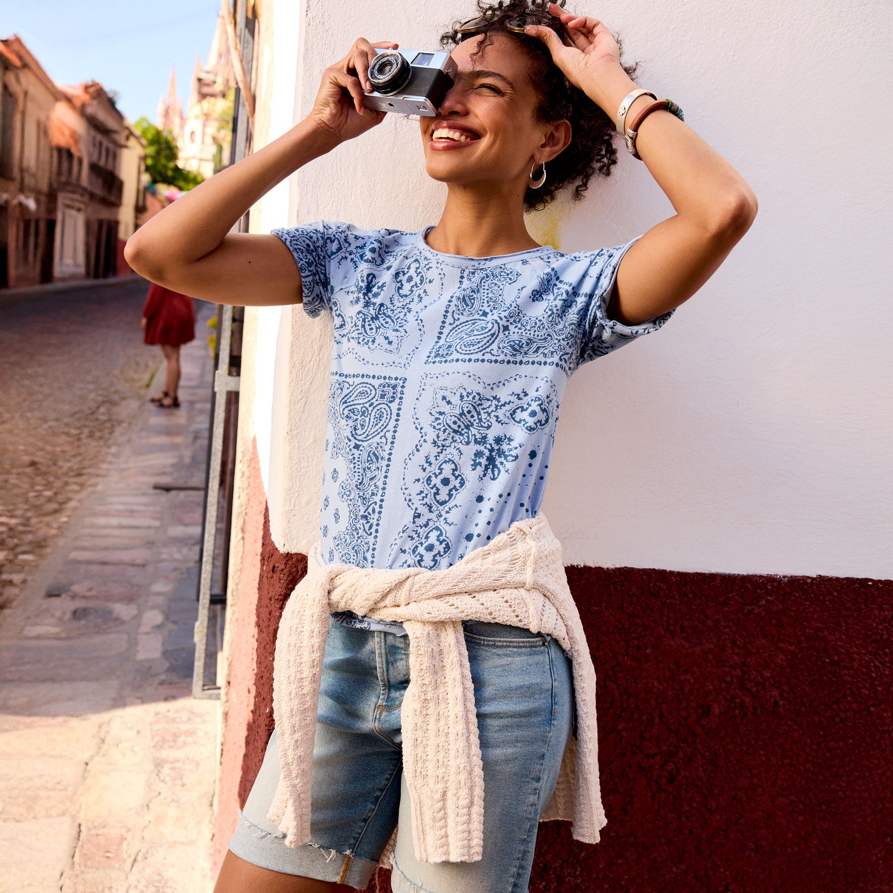 sundance-Miranda Bandana Tee-Sundance Outlet