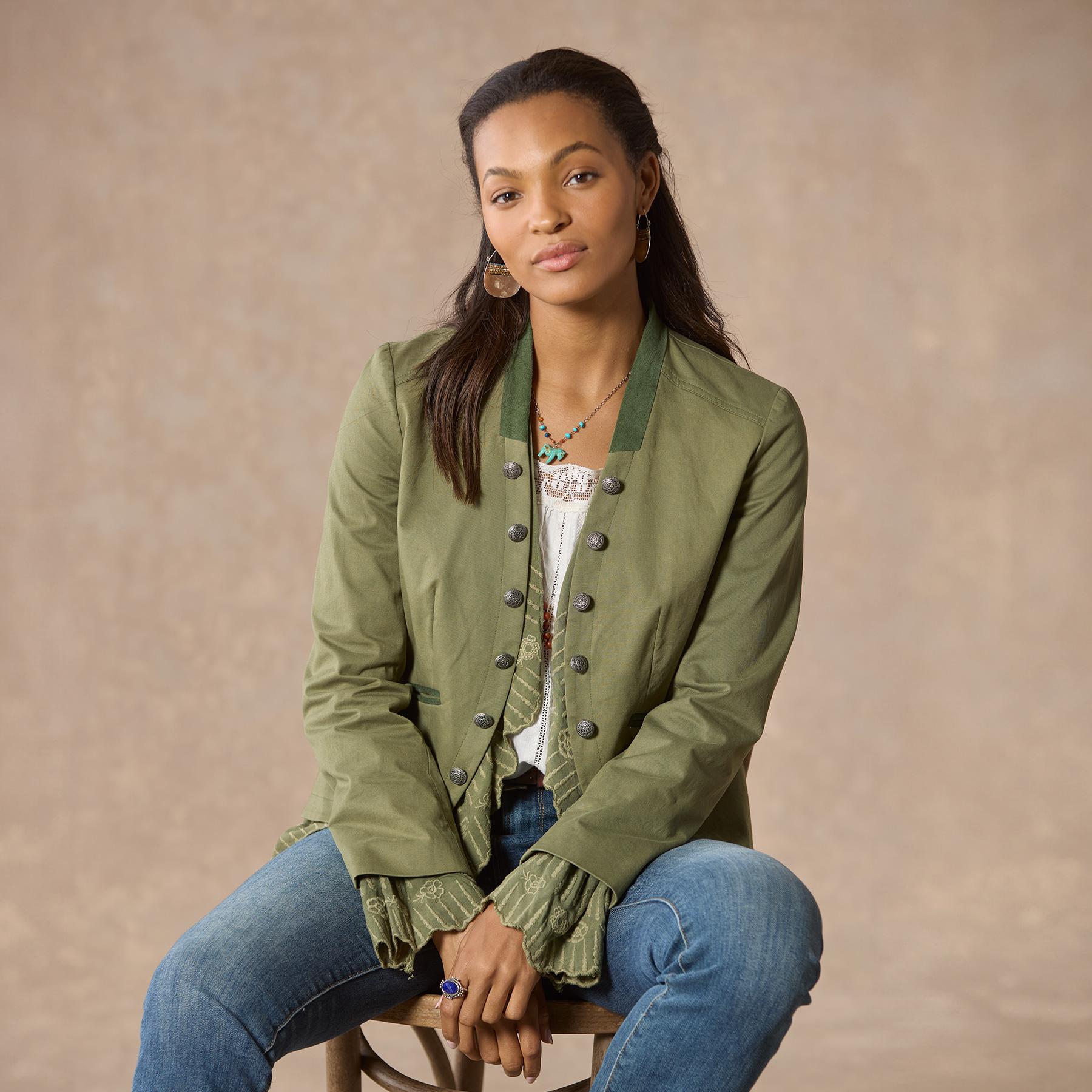 sundance-Caroline Ruffle Jacket, Petite-Sundance Outlet