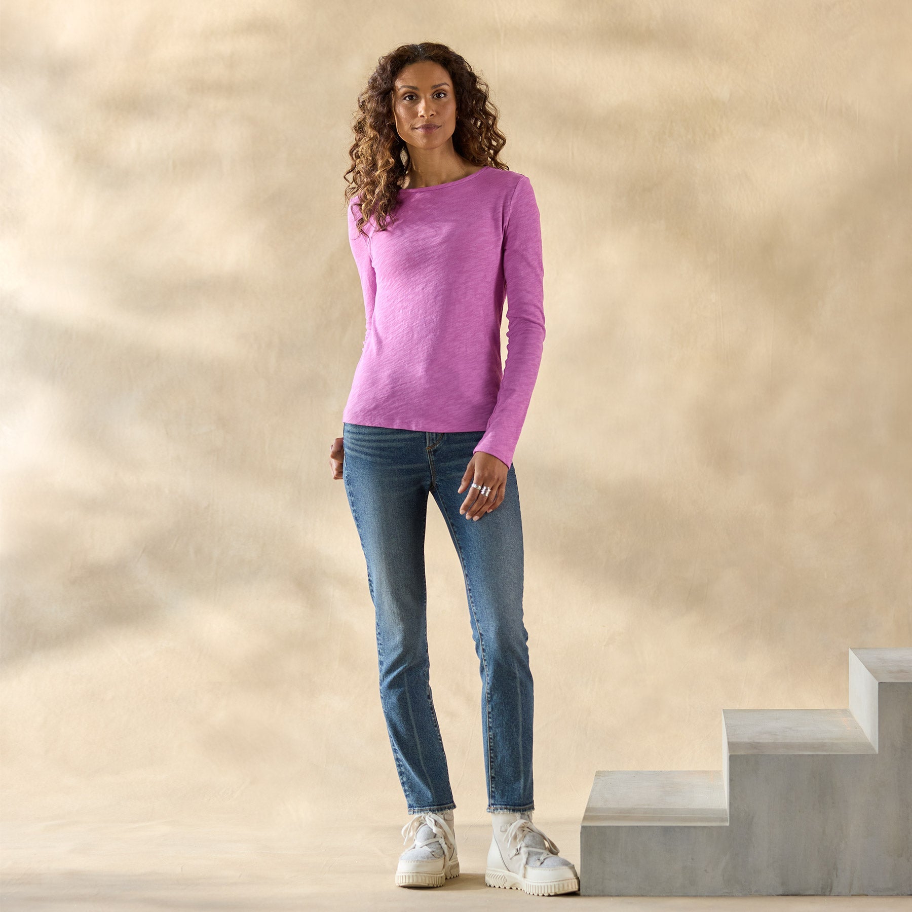 sundance-Ultimate Airy Slub Crewneck, Petite-Sundance Outlet