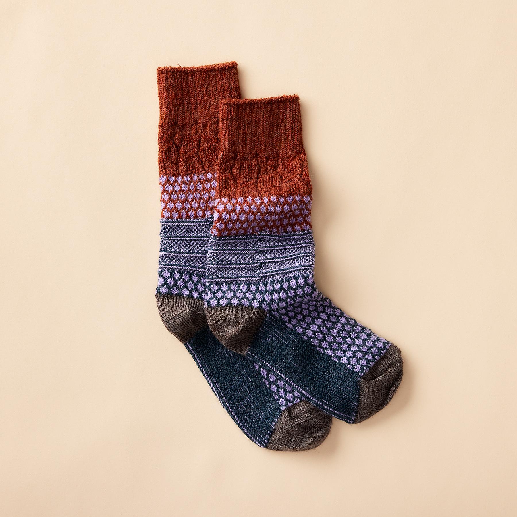 sundance-Popcorn Cable Crew Socks-Sundance Outlet