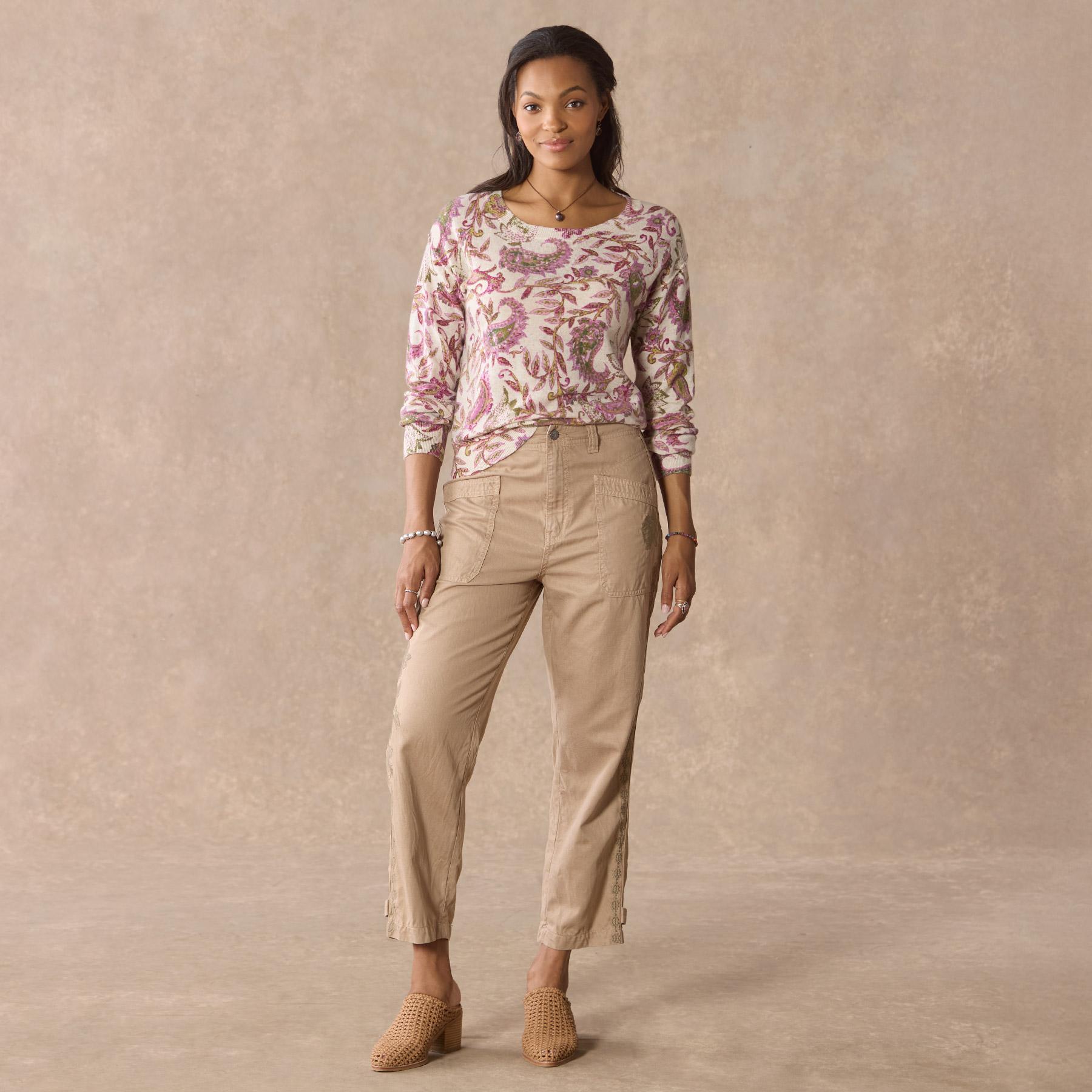 sundance-Shadow Garden Pants, Petite-Sundance Outlet