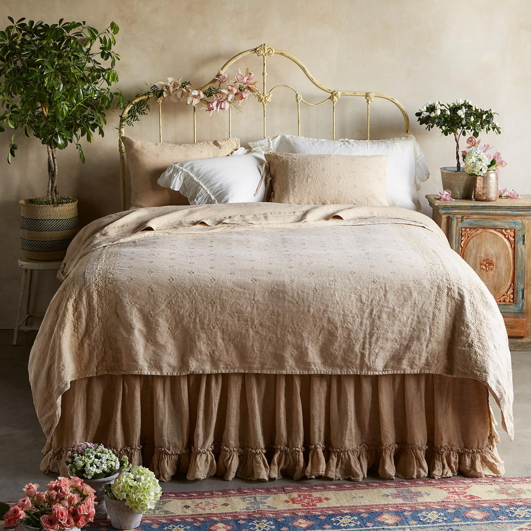 sundance-Gossamer Linen Embroidery Duvet-Sundance Outlet