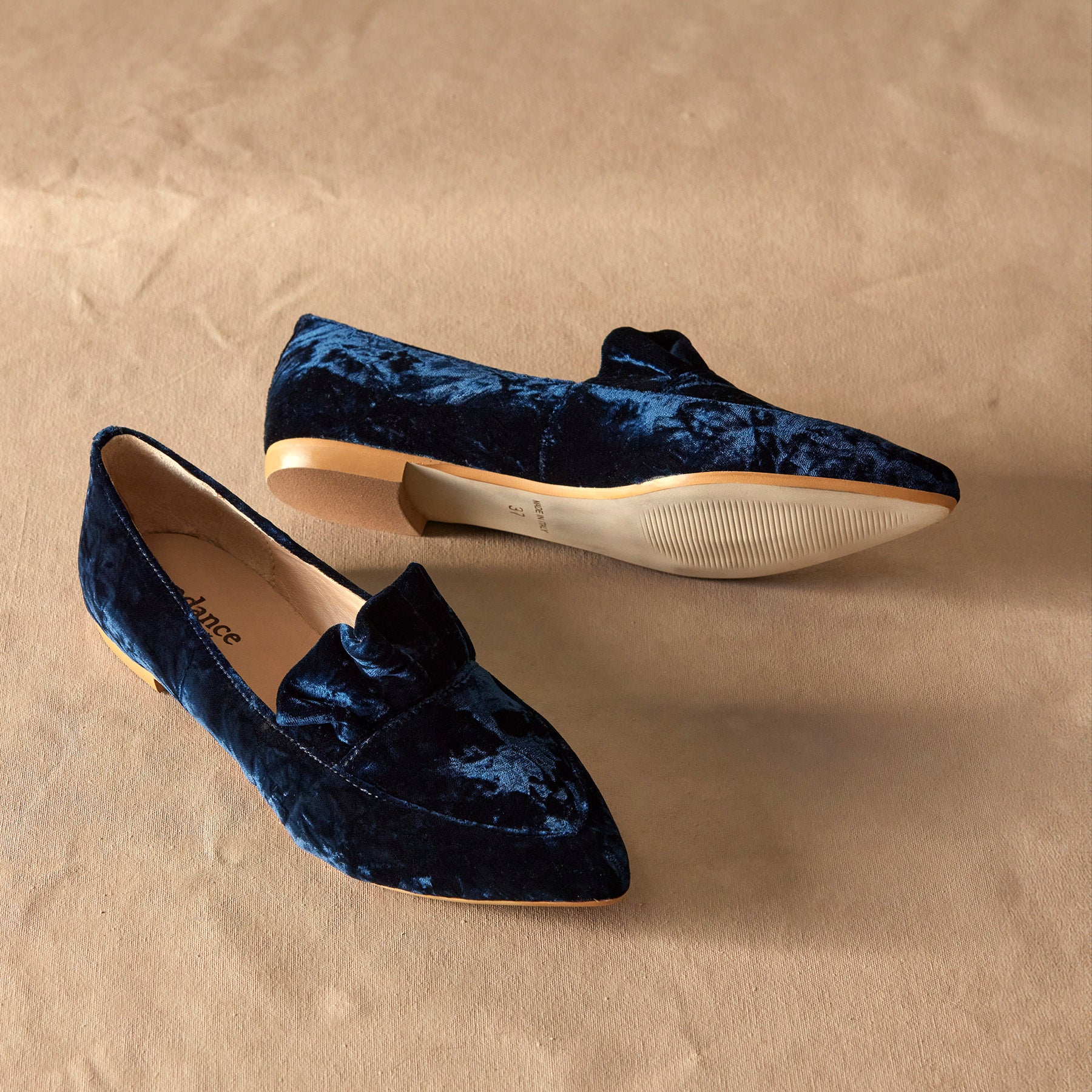 sundance-Chrystal Velvet Flats-Sundance Outlet