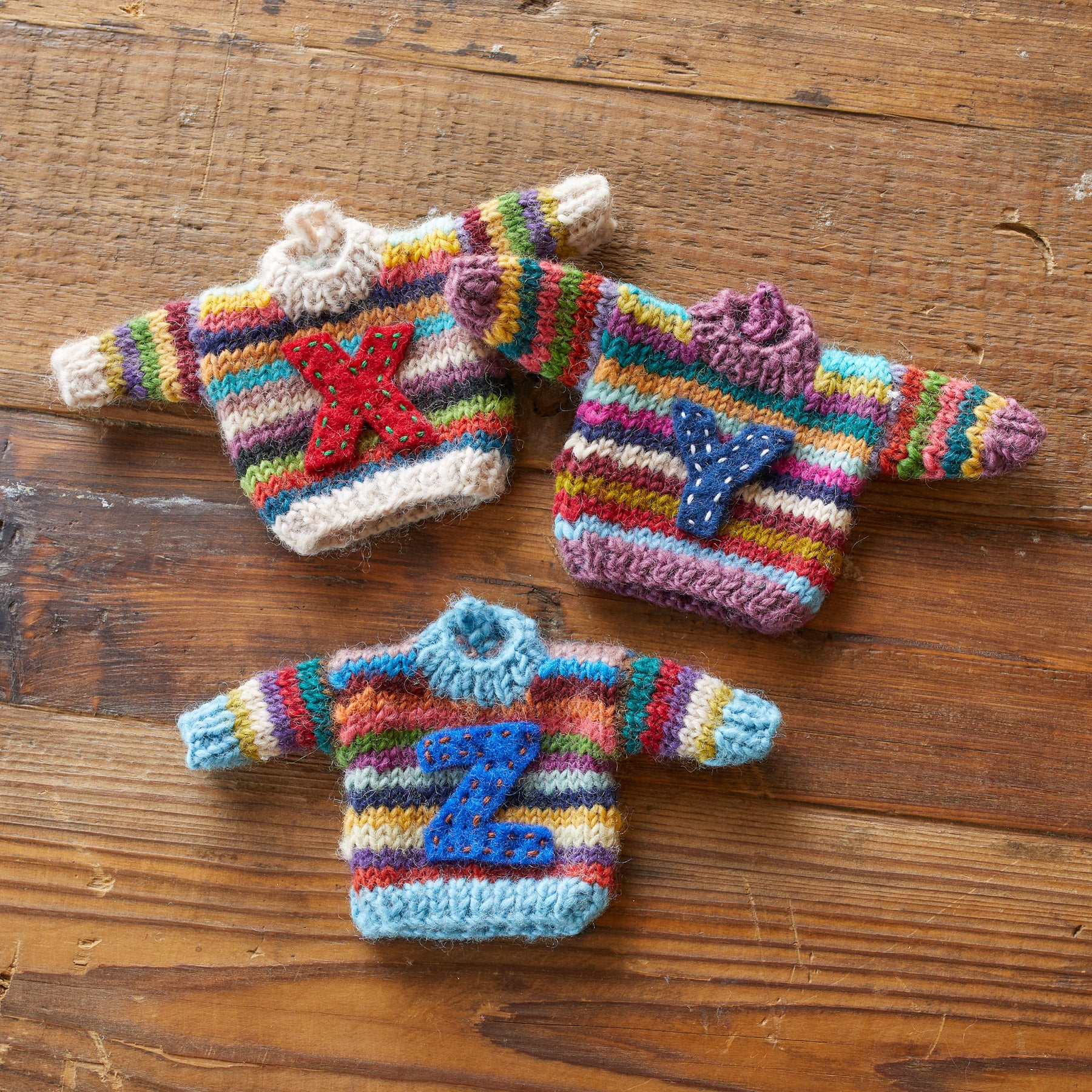 sundance-Striped Initial Sweater Ornament-Sundance Outlet