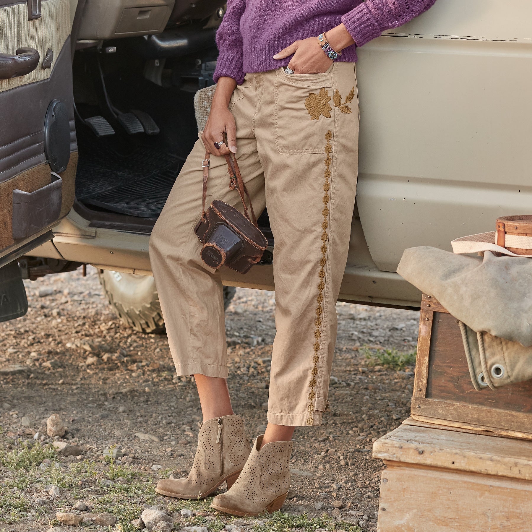 sundance-Shadow Garden Pants, Petite-Sundance Outlet