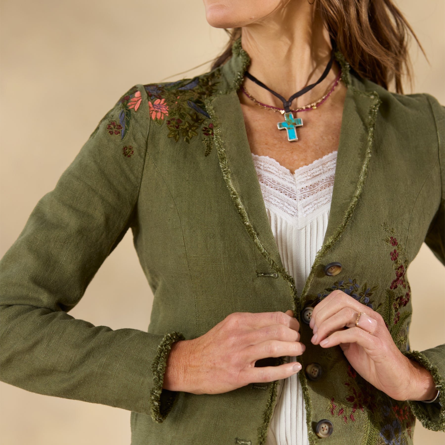 sundance-Tonala Floral Blazer, Petite-Sundance Outlet