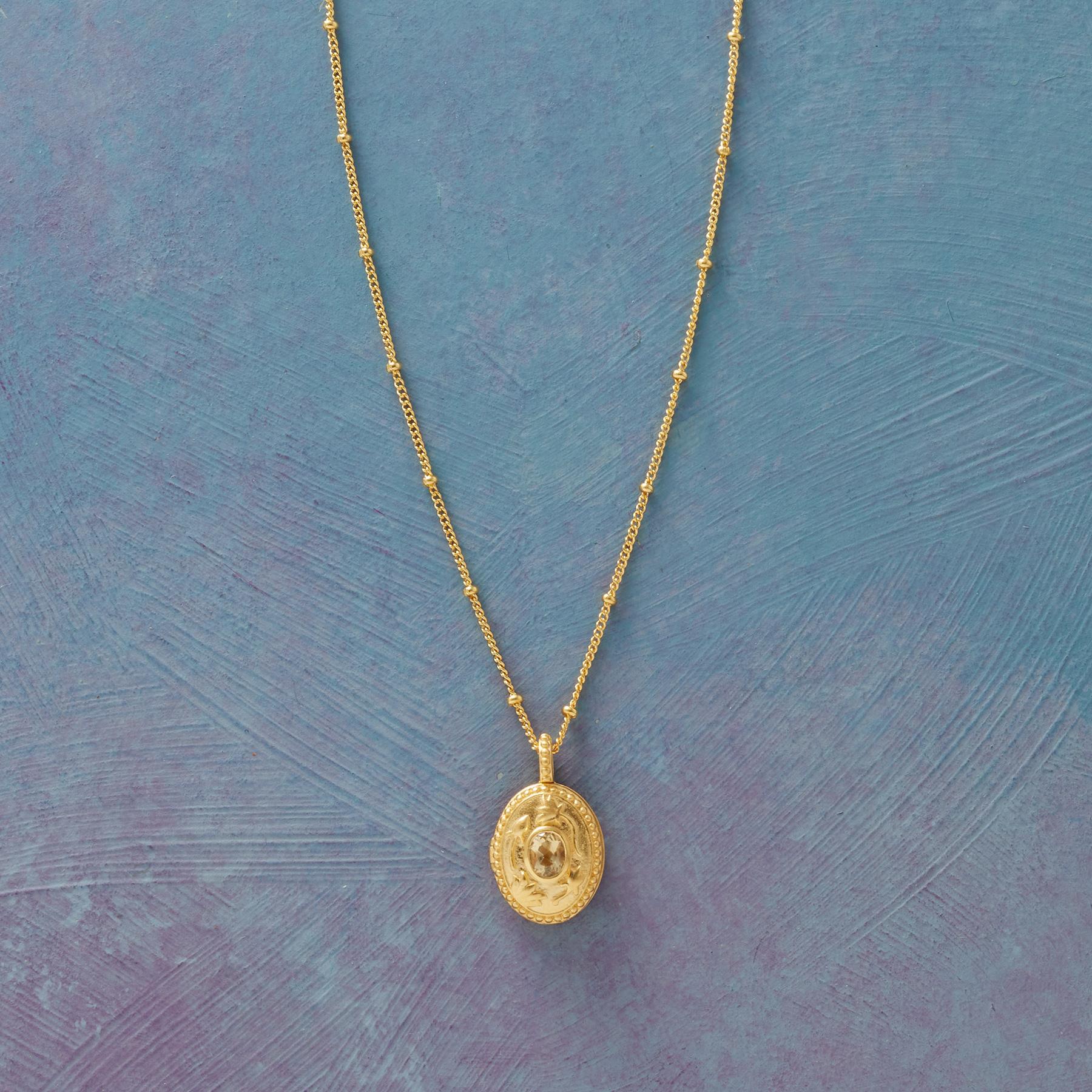 sundance-Gold Vermeil Birthstone Locket-Sundance Outlet