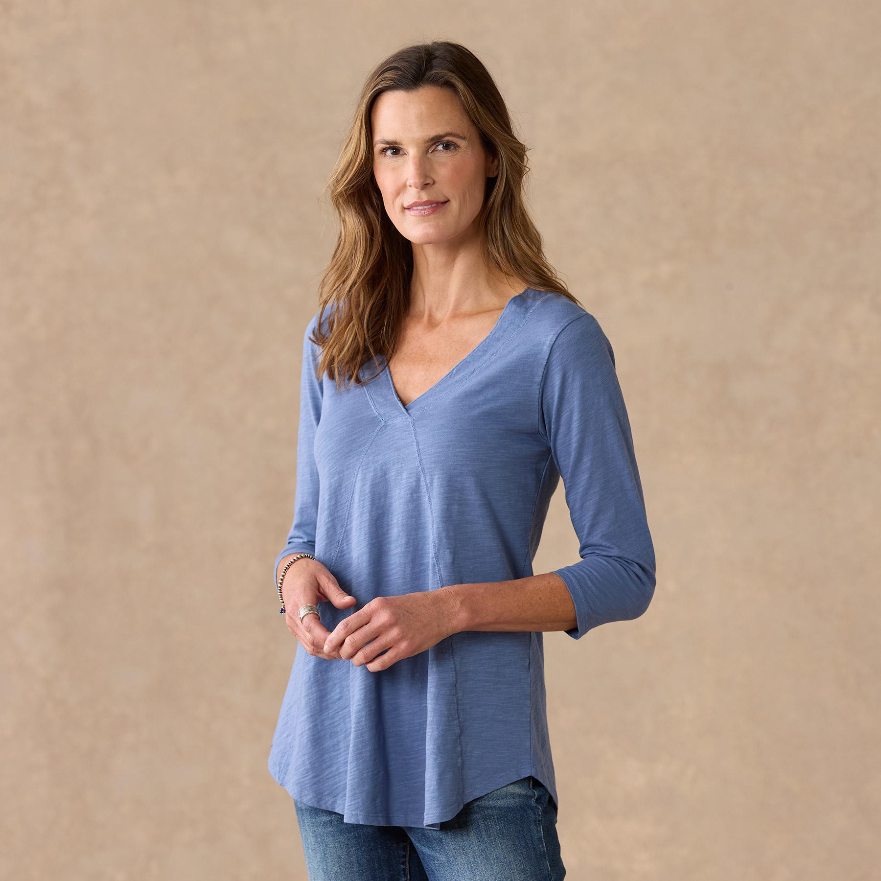 sundance-Everyday Essential Tee 3/4 Sleeve-Sundance Outlet