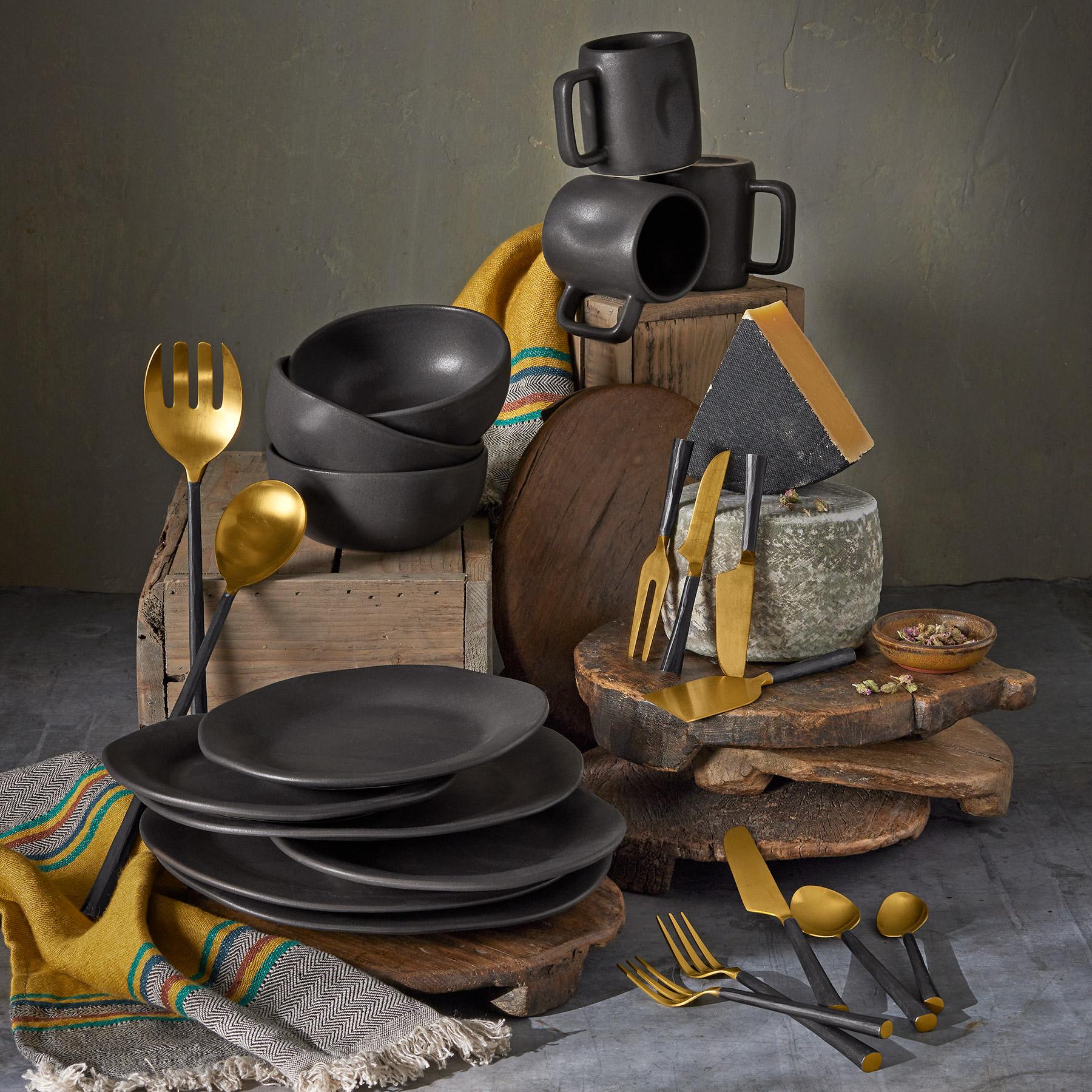 sundance-Alex Marshall Charcoal Salad Plates, Set Of 4-Sundance Outlet